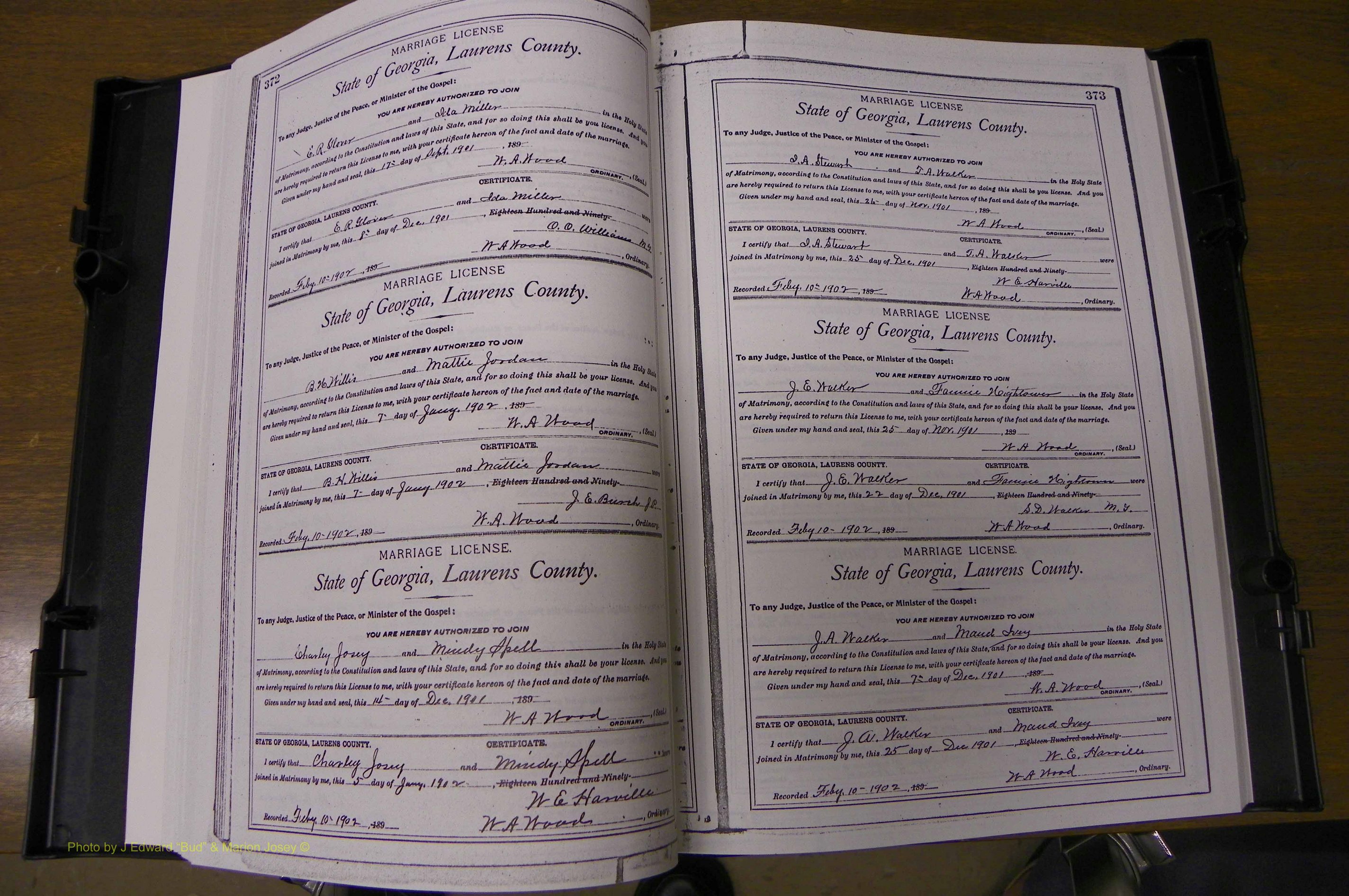 Laurens Co, GA, Marriages Book L, 1892 - 1906, P 372-373.JPG