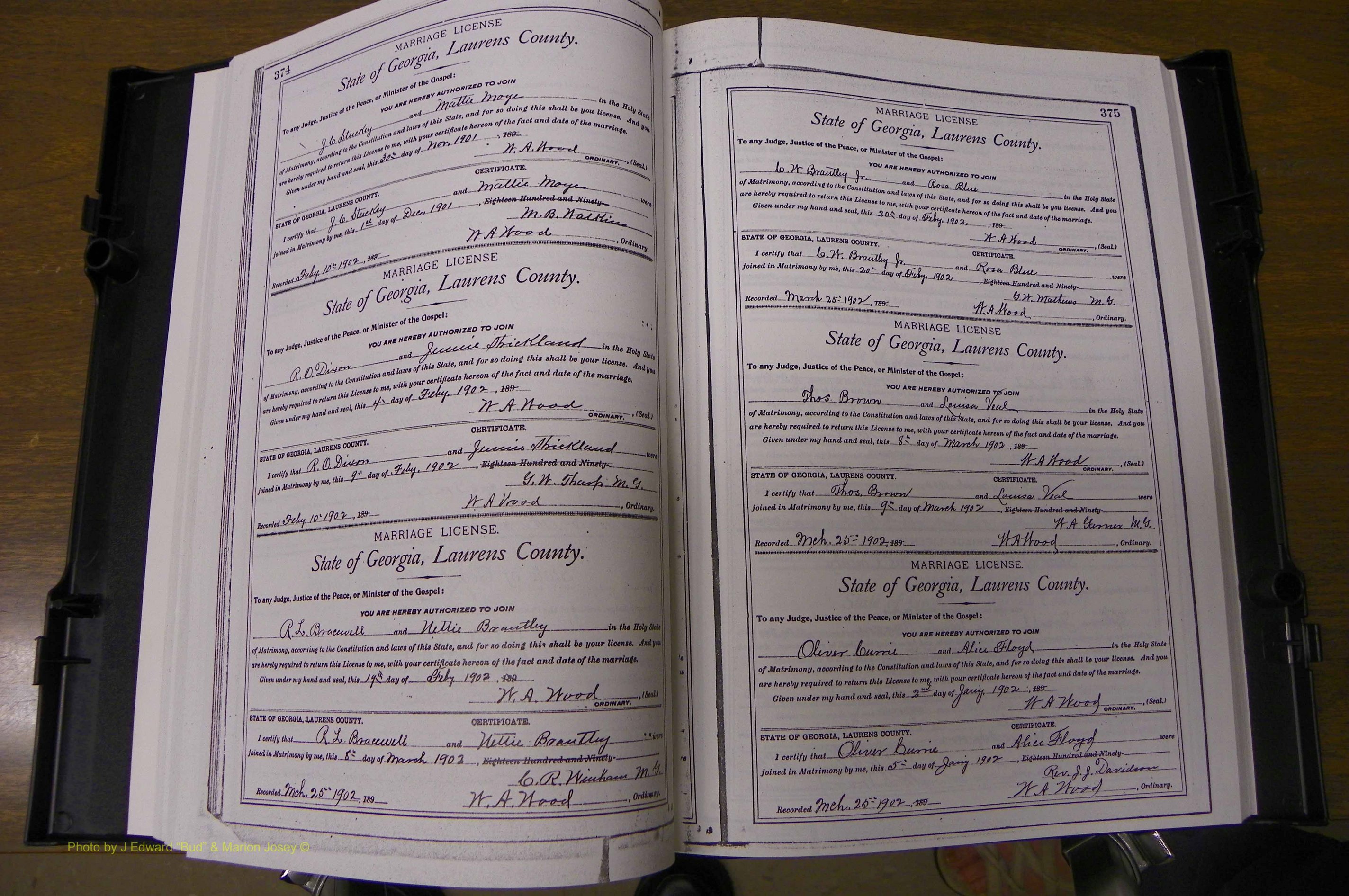 Laurens Co, GA, Marriages Book L, 1892 - 1906, P 374-375.JPG
