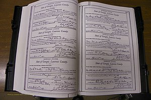 Laurens Co, GA, Marriages Book L, 1892 - 1906, P 152-153.JPG