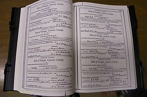 Laurens Co, GA, Marriages Book L, 1892 - 1906, P 388-389.JPG