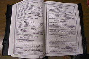 Laurens Co, GA, Marriages Book L, 1892 - 1906, P 394-395.JPG