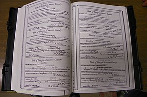 Laurens Co, GA, Marriages Book L, 1892 - 1906, P 446-447.JPG
