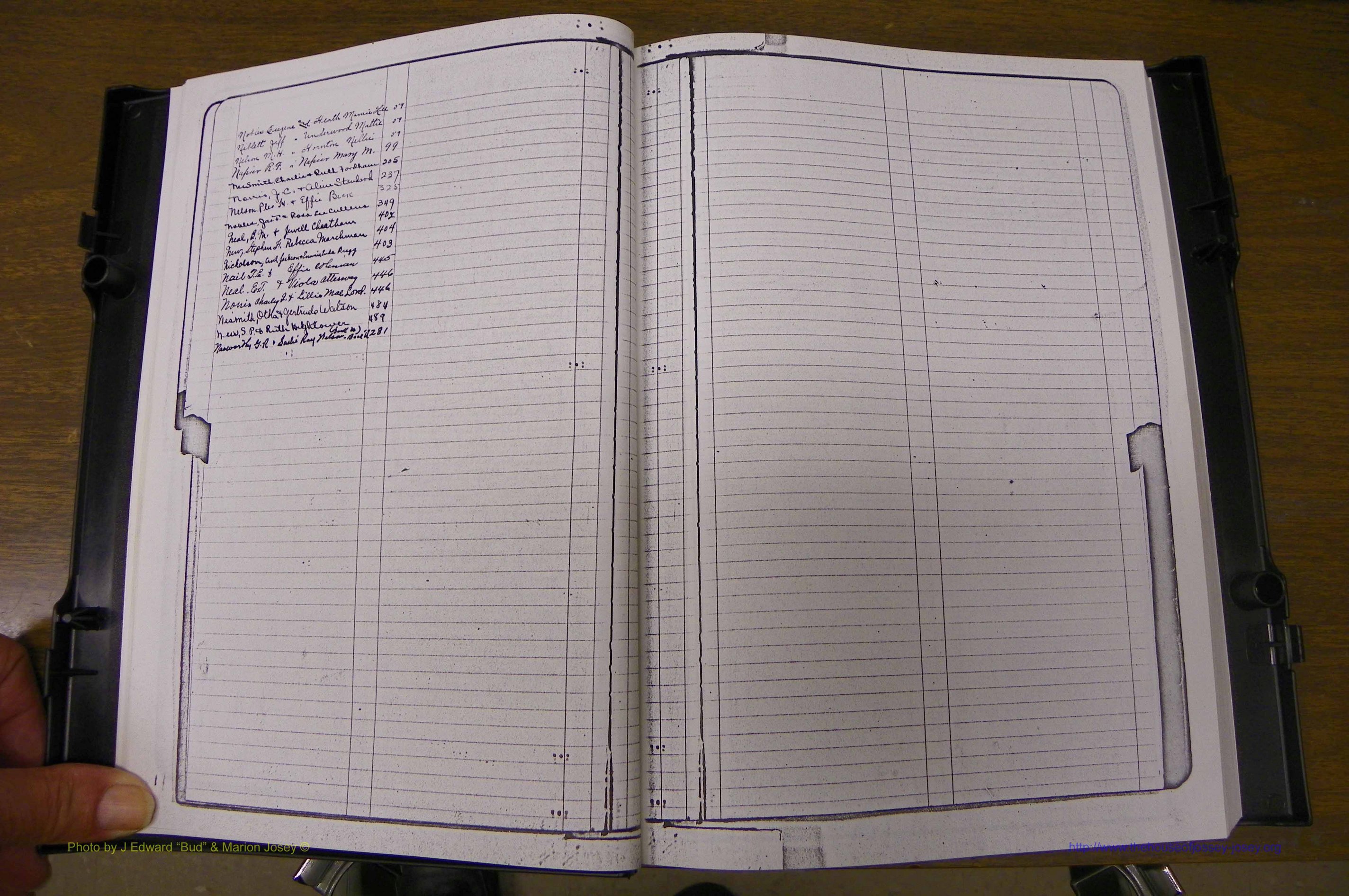 Laurens Co, GA, Marriages Book P, 1915 - 1924, White, Index N.JPG