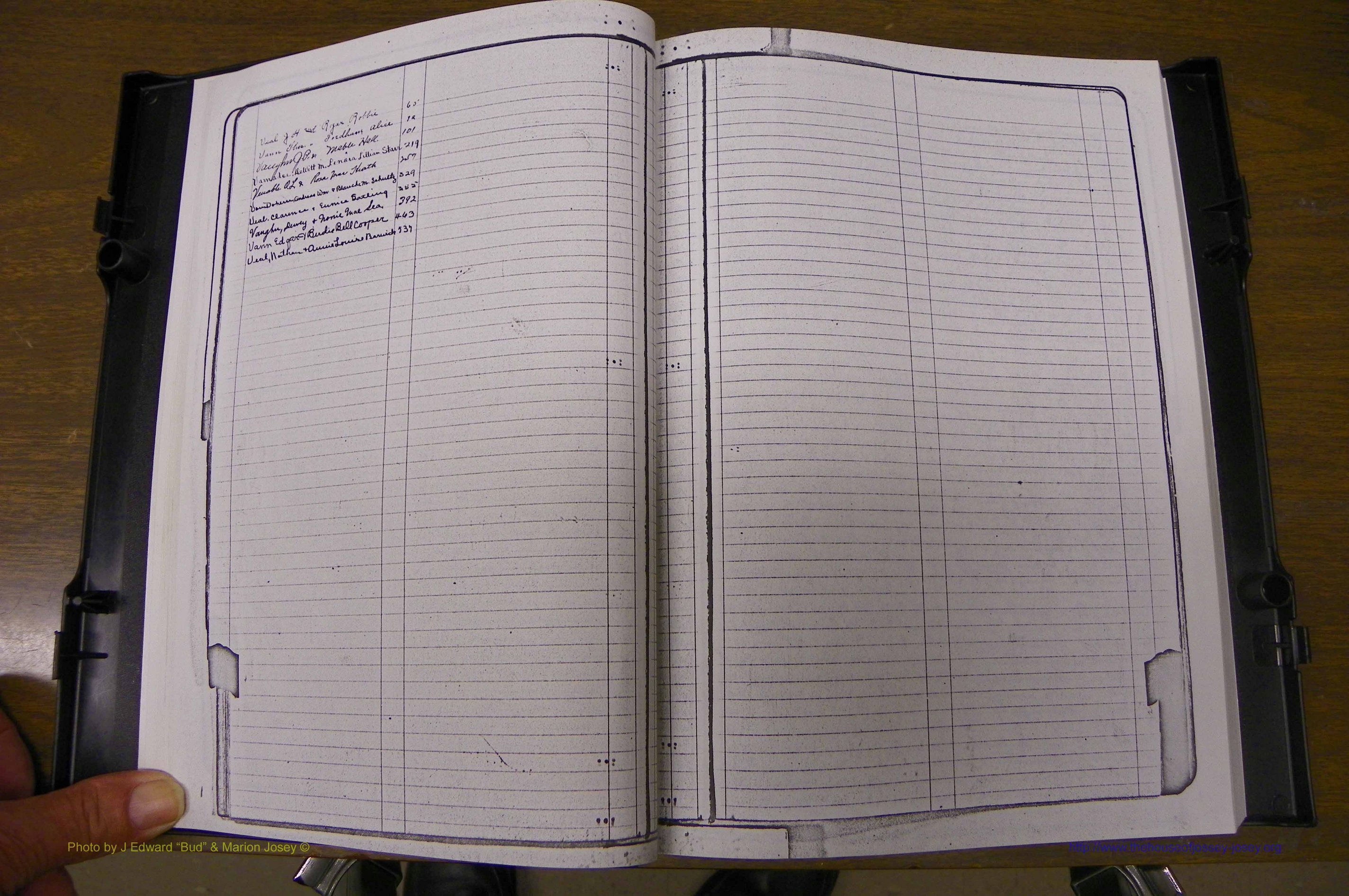 Laurens Co, GA, Marriages Book P, 1915 - 1924, White, Index V.JPG