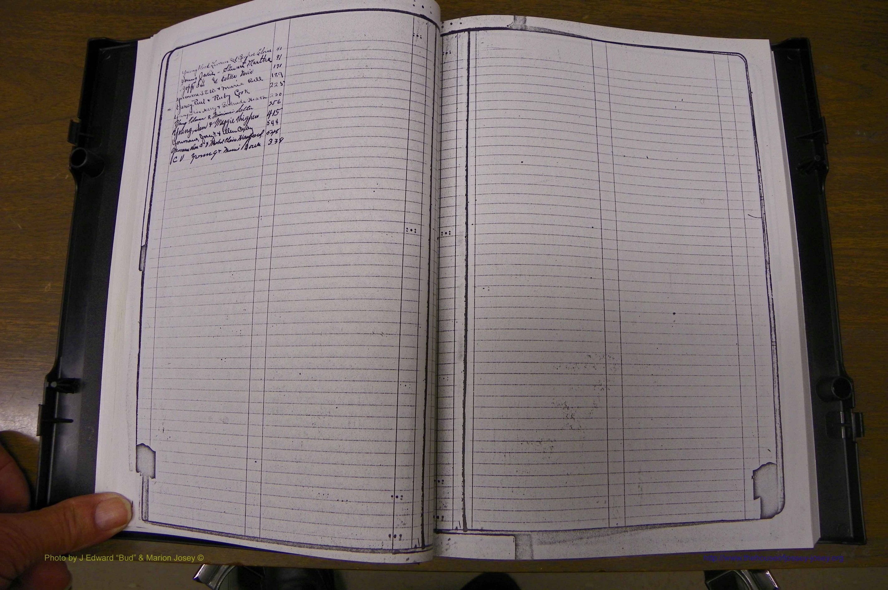 Laurens Co, GA, Marriages Book P, 1915 - 1924, White, Index Y.JPG