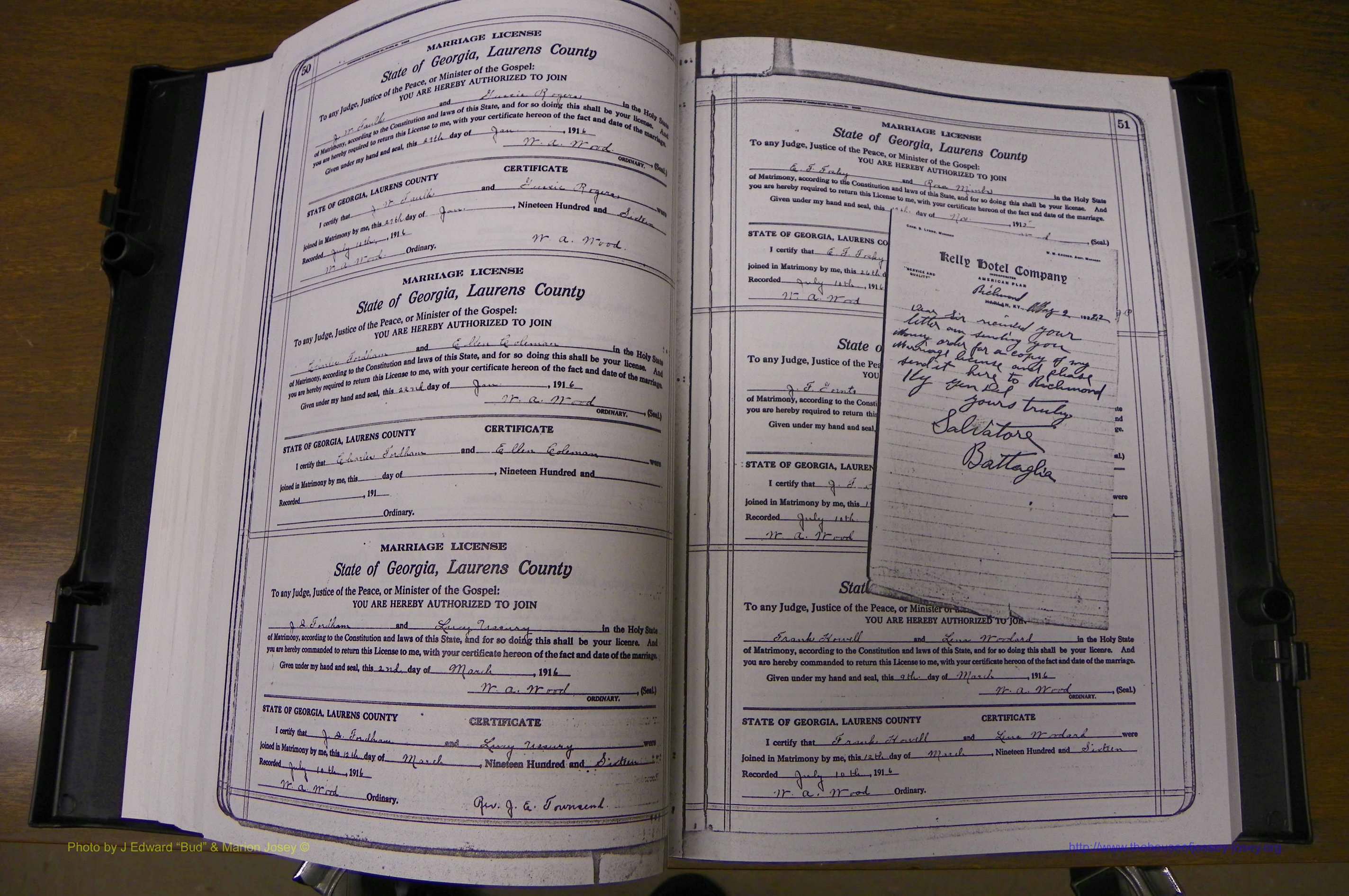 Laurens Co, GA, Marriages Book P, 1915 - 1924, White, P 050-051.JPG