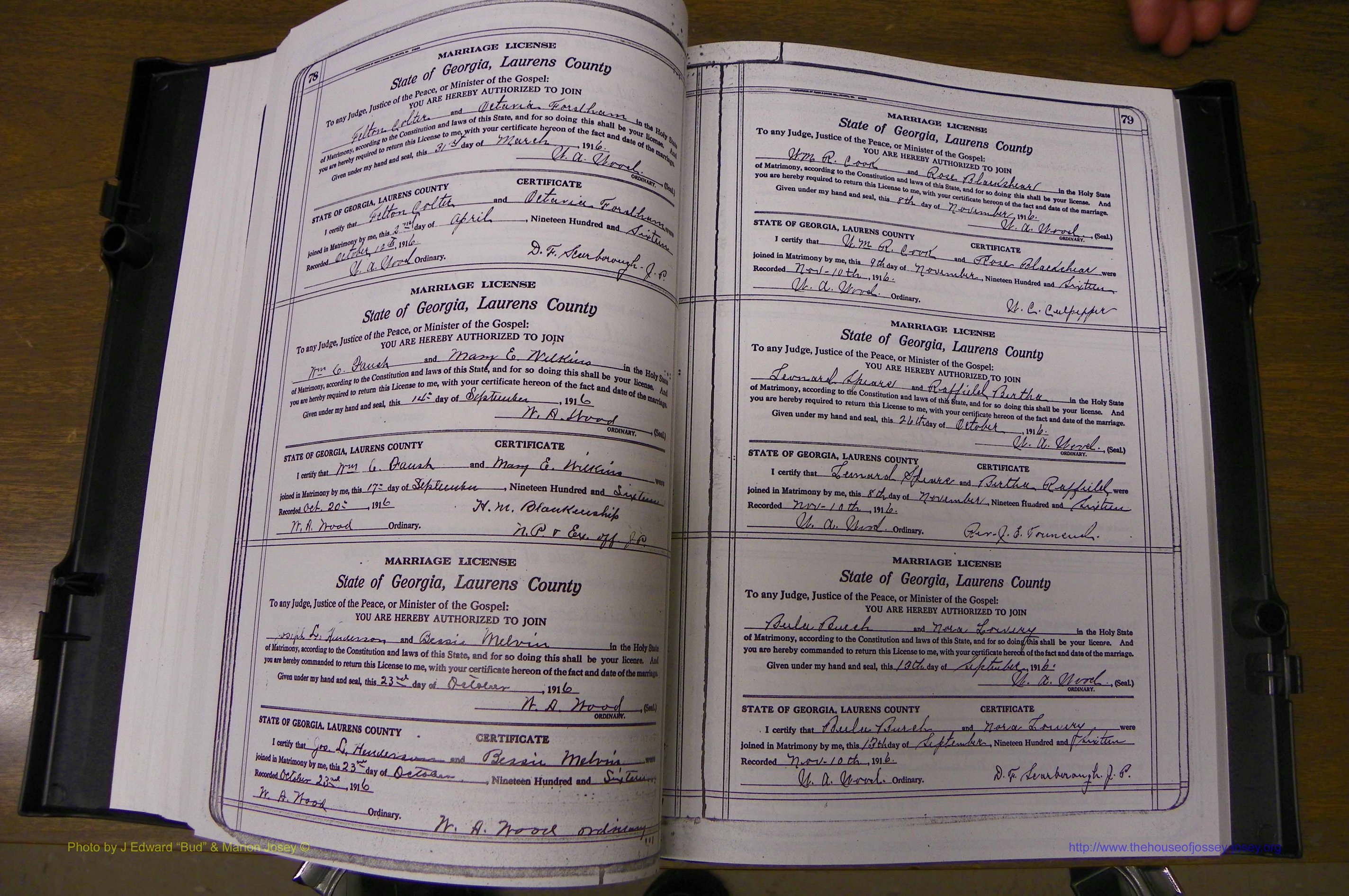 Laurens Co, GA, Marriages Book P, 1915 - 1924, White, P 078-079.JPG