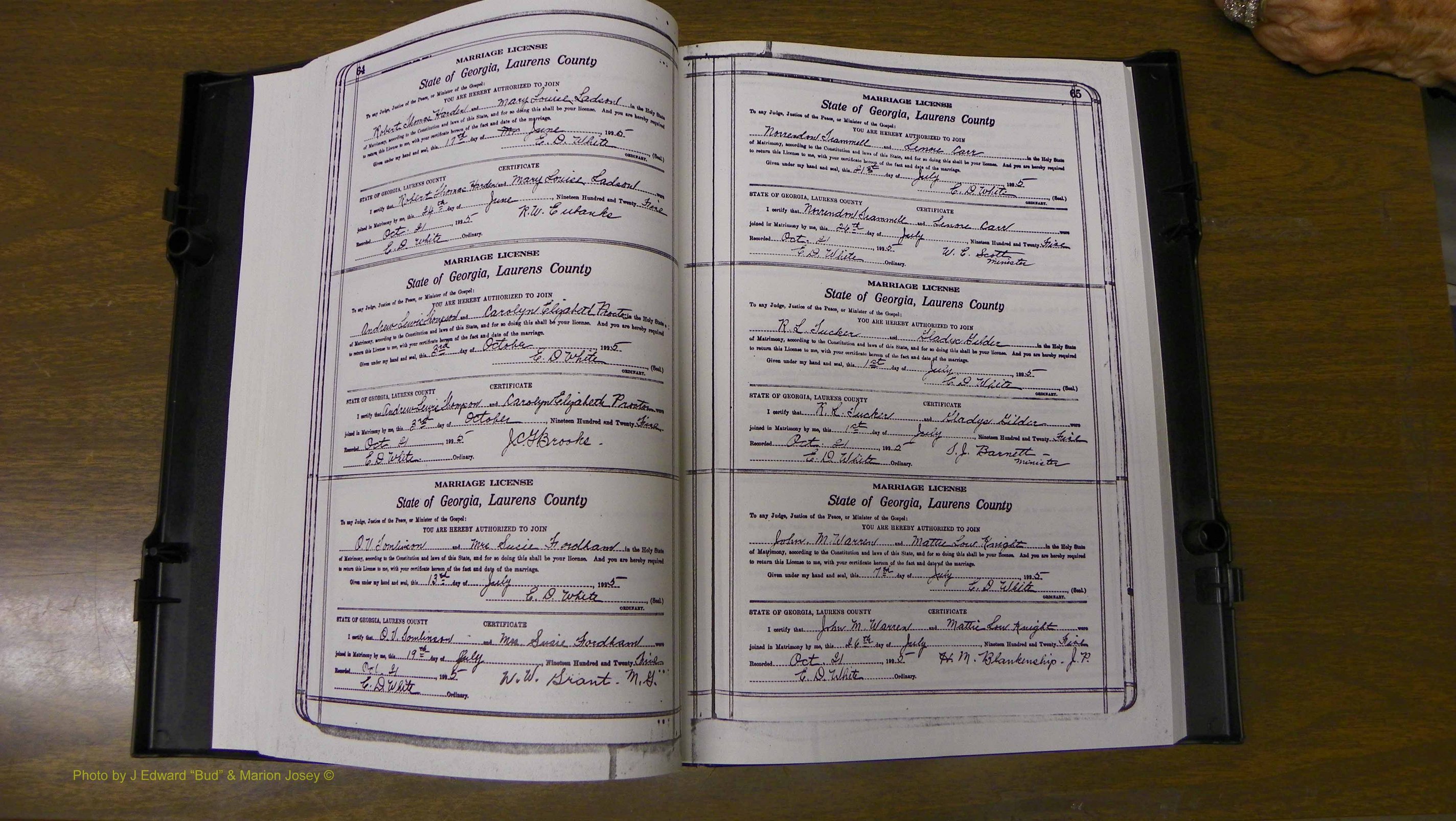 Laurens Co, GA, Marriages Book S, 1924 - 1934, White, P 064-065.JPG