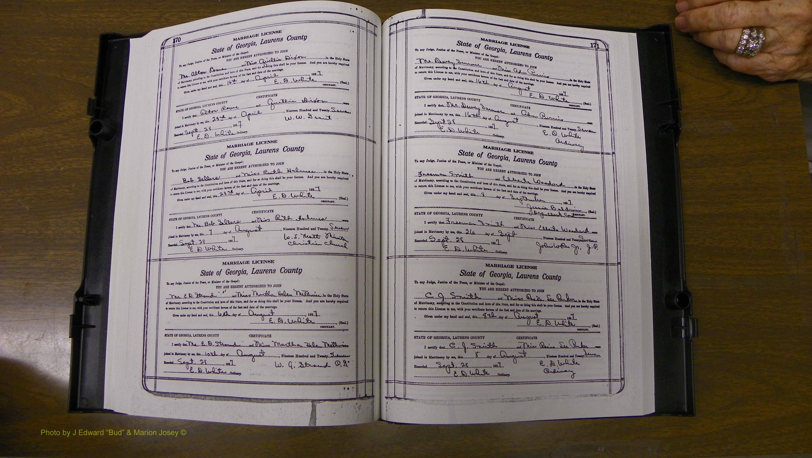 Laurens Co, GA, Marriages Book S, 1924 - 1934, White, P 170-171.JPG