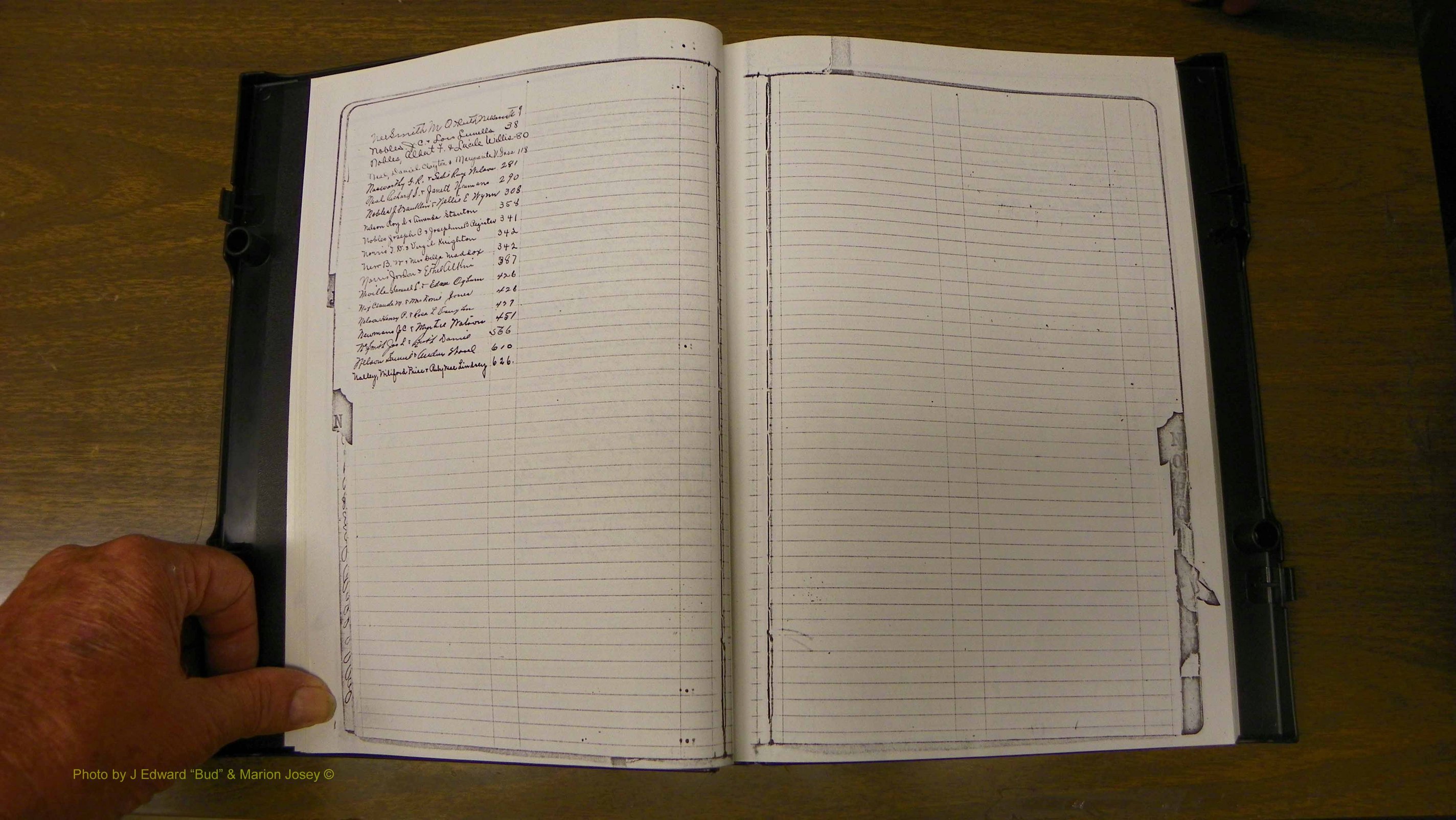 Laurens Co, GA, Marriages Book U, 1934 - 1944, White, Index N.JPG