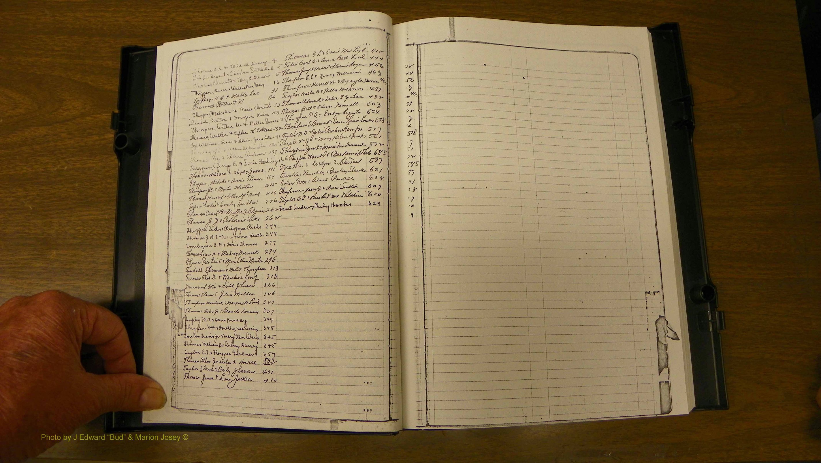 Laurens Co, GA, Marriages Book U, 1934 - 1944, White, Index T.JPG