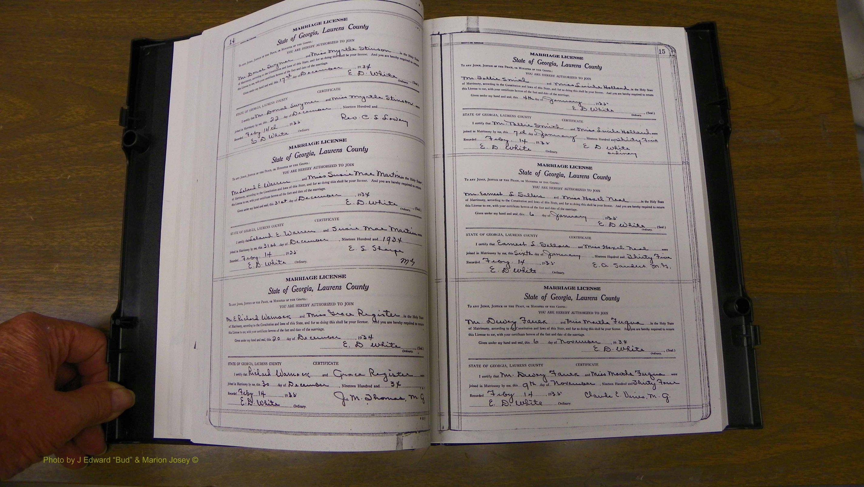 Laurens Co, GA, Marriages Book U, 1934 - 1944, White, P 014-015.JPG
