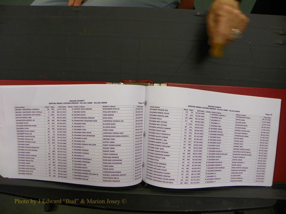 Macon Births, A-Z, 1915-2008 557.JPG