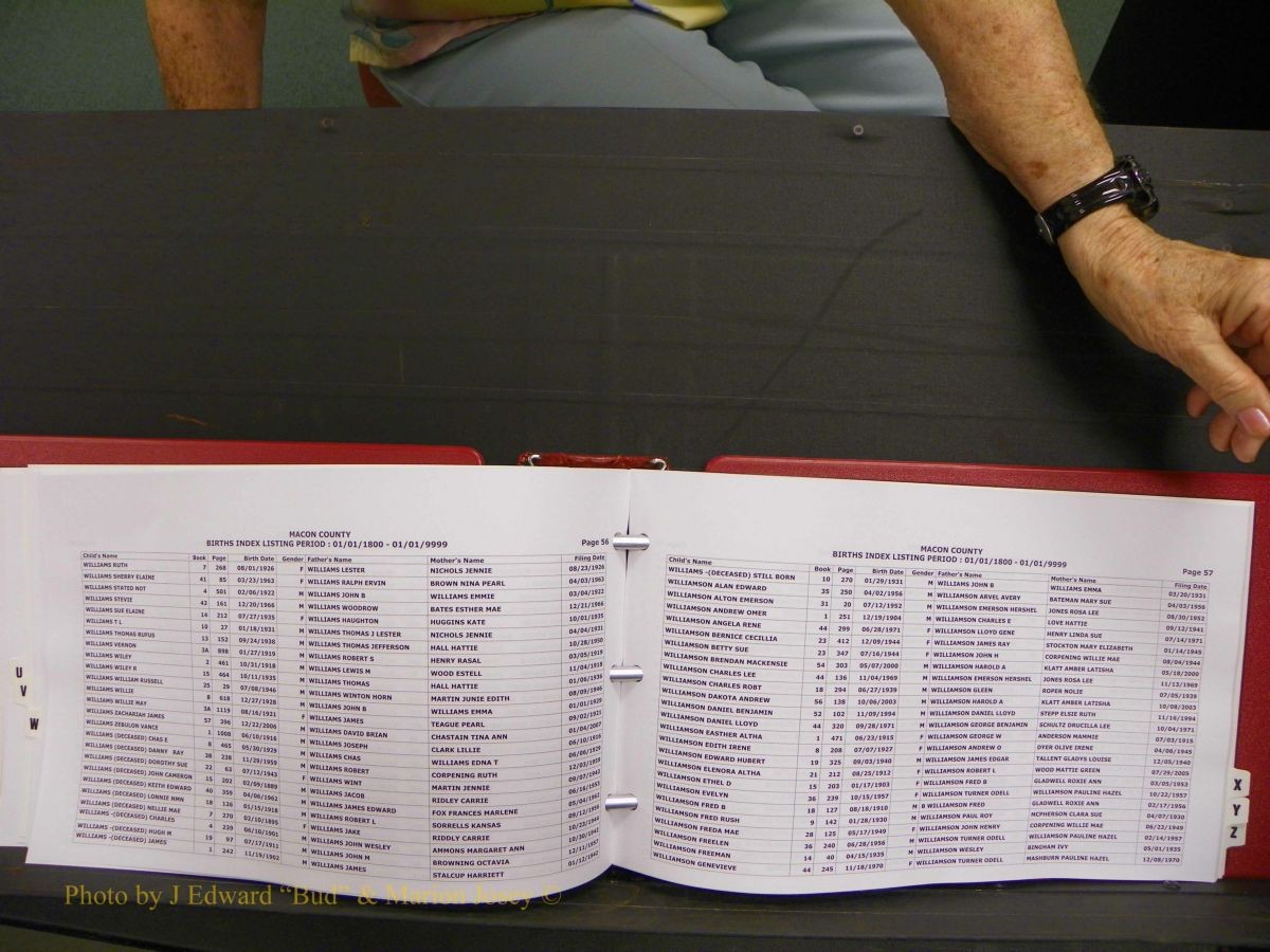 Macon Births, A-Z, 1915-2008 643.JPG