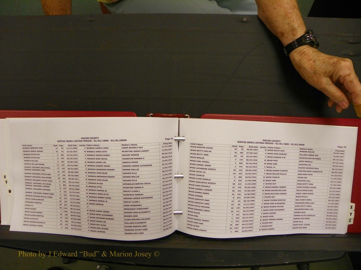 Macon Births, A-Z, 1915-2008 651.JPG