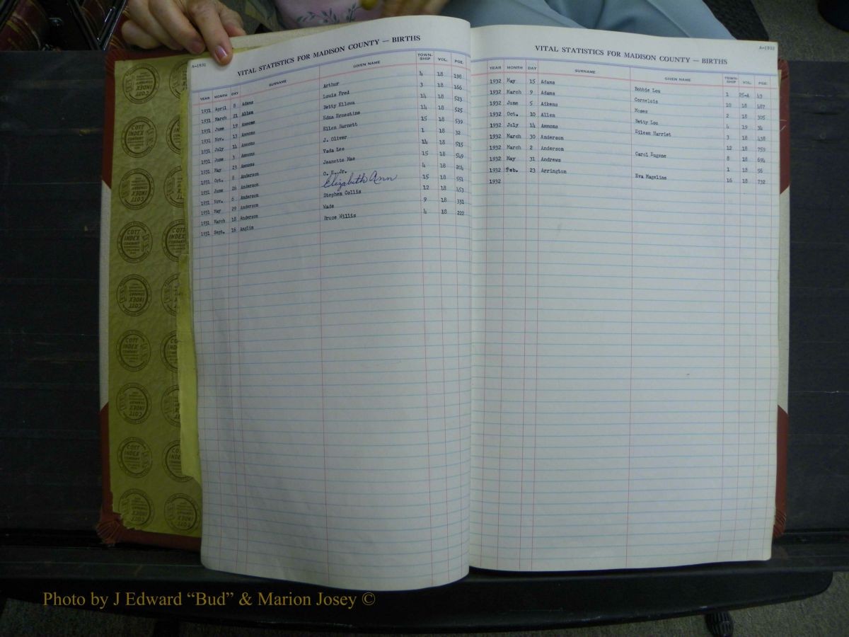 Madison Births, Delayed  + Book 1, A-K 208.JPG