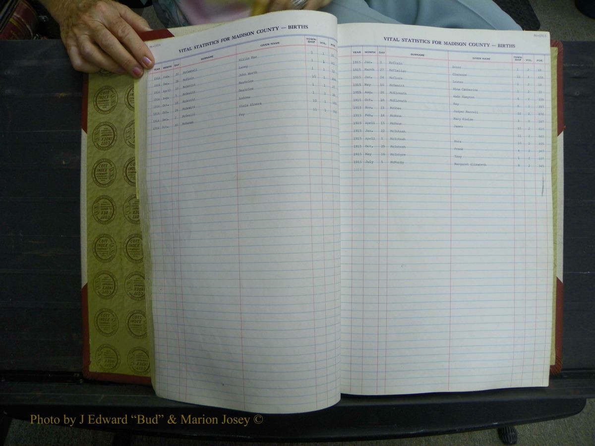 Madison Births & Deaths, Book 2, L-Z, + Delayed Book 2 034.JPG