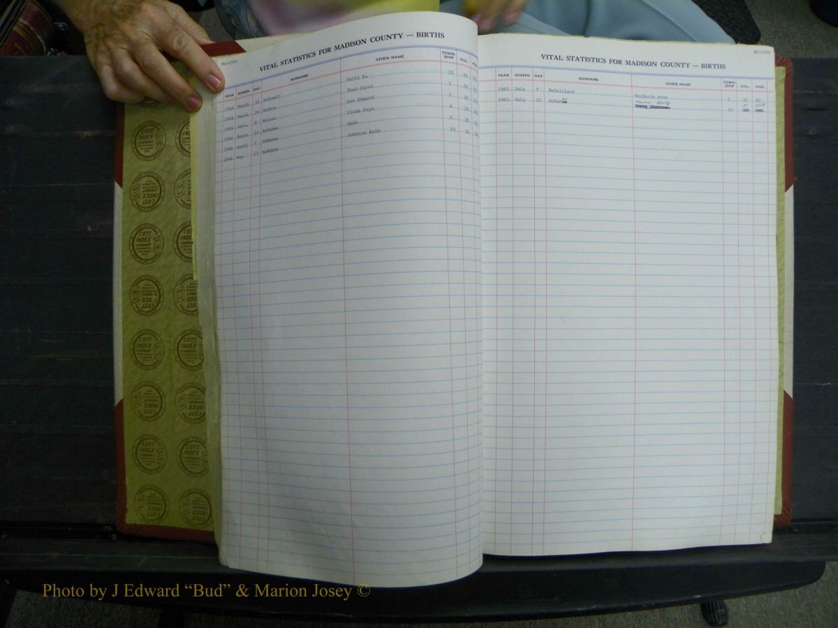 Madison Births & Deaths, Book 2, L-Z, + Delayed Book 2 048.JPG
