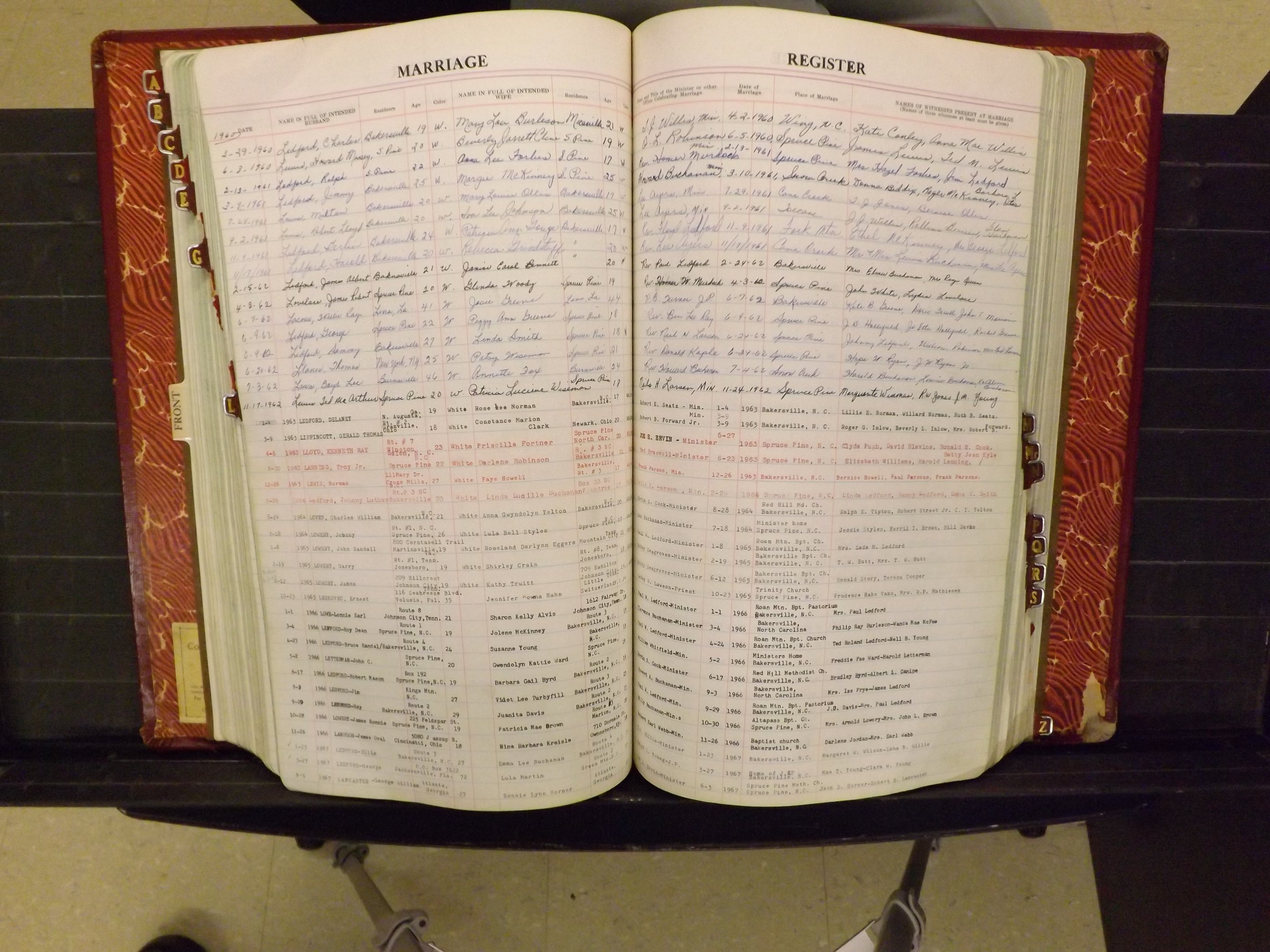 Mitchell Co, NC, Marriage Book 8, 1960-1979 (147).JPG