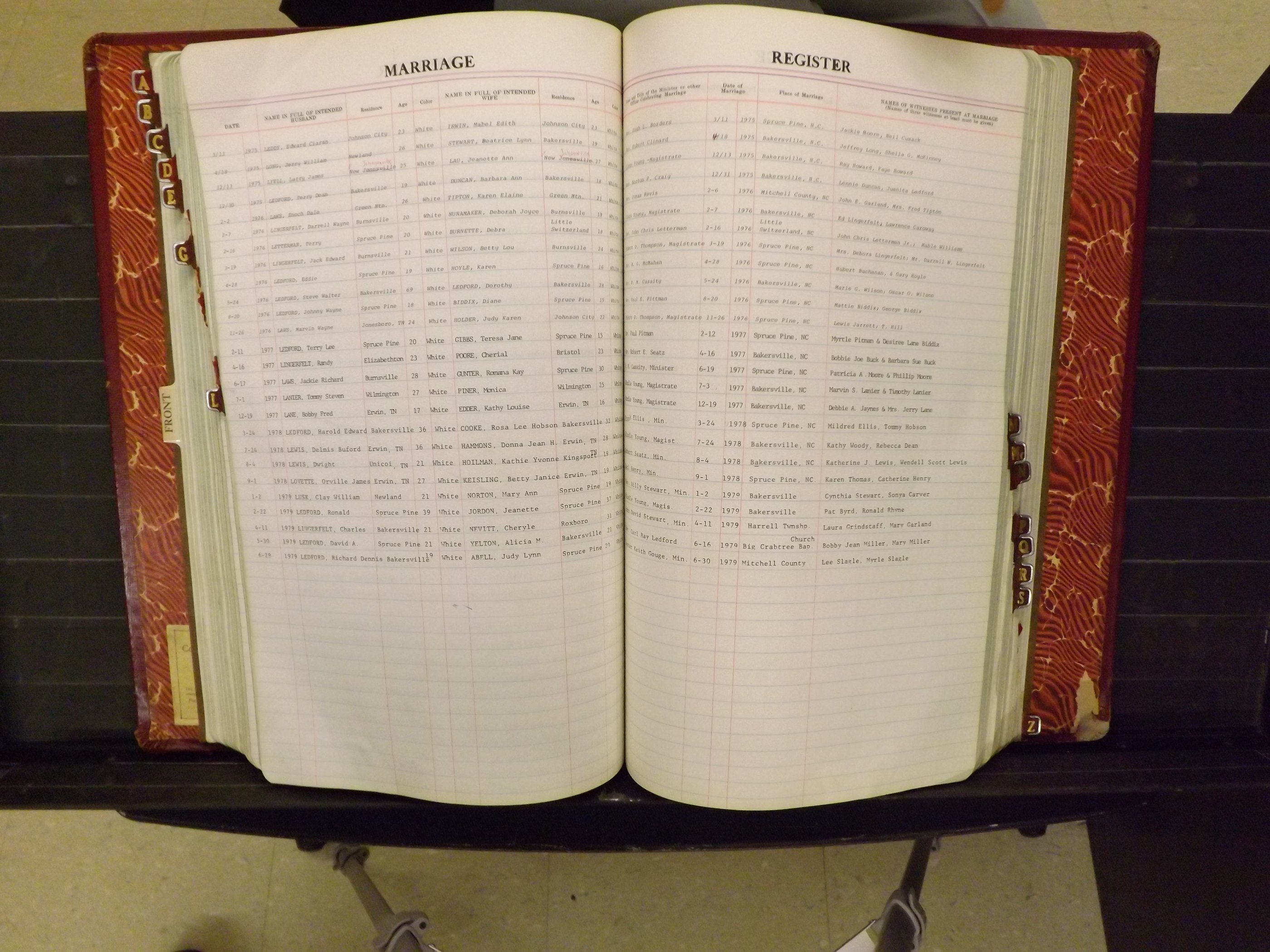 Mitchell Co, NC, Marriage Book 8, 1960-1979 (149).JPG