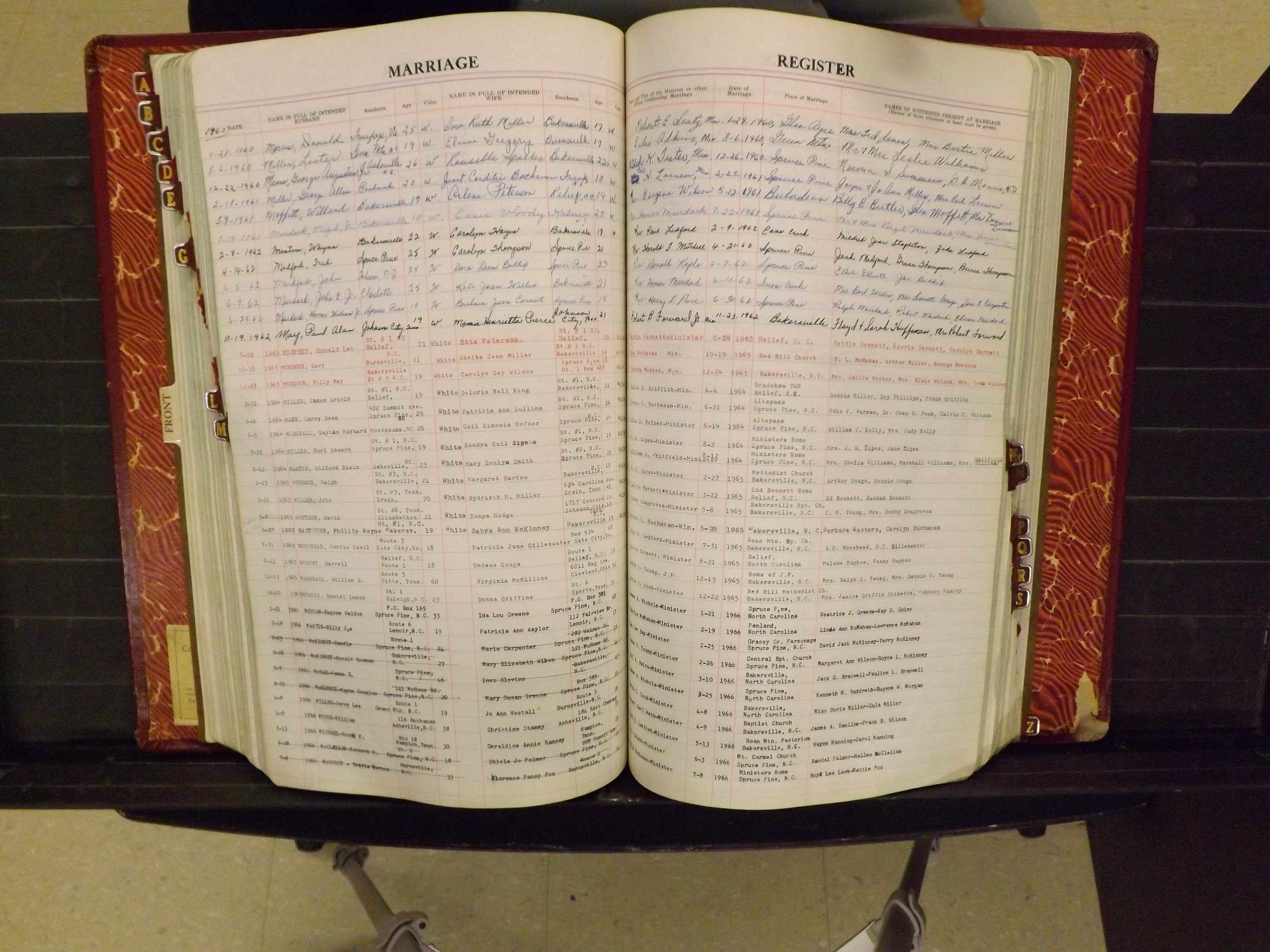 Mitchell Co, NC, Marriage Book 8, 1960-1979 (151).JPG