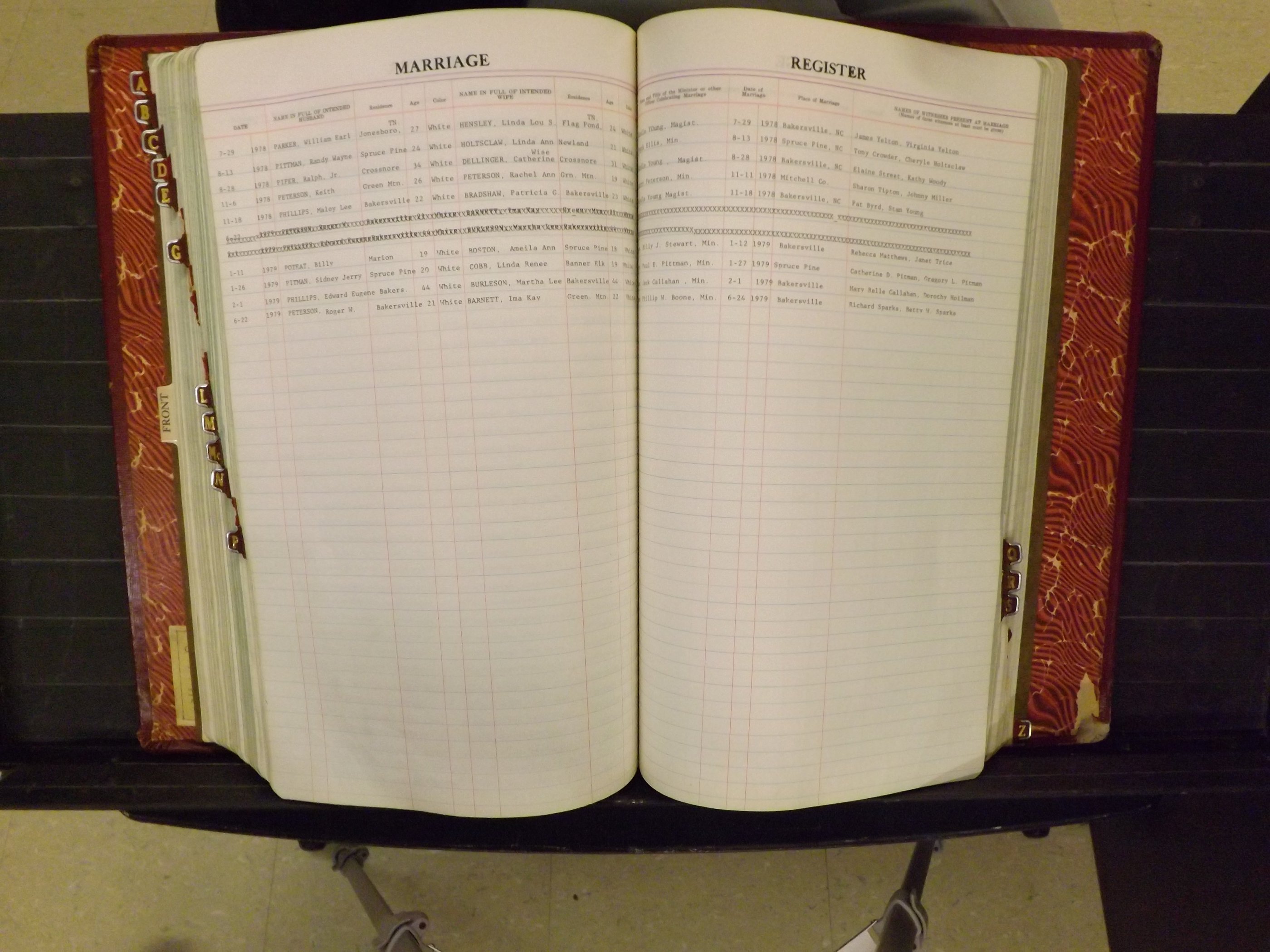 Mitchell Co, NC, Marriage Book 8, 1960-1979 (165).JPG