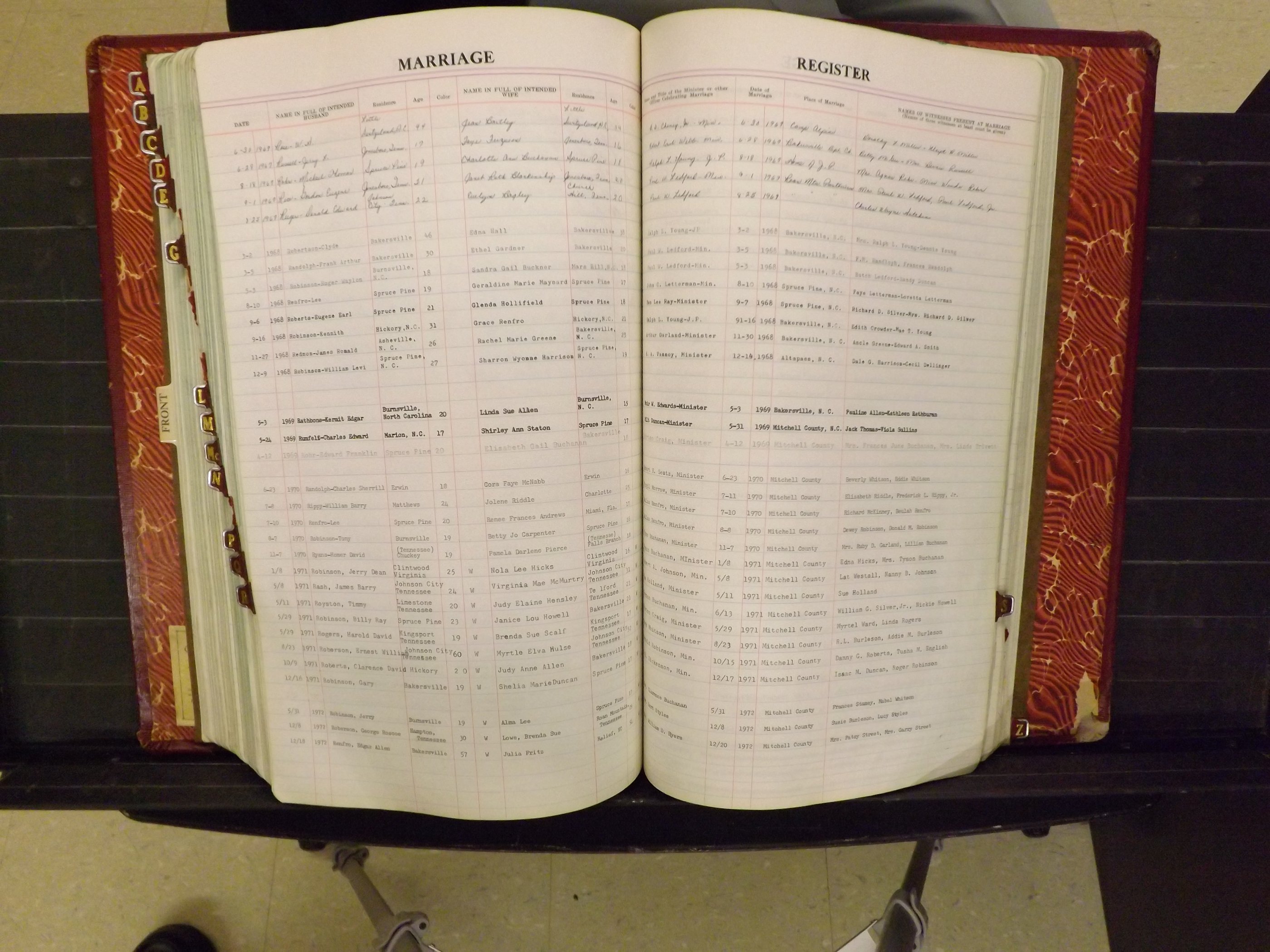 Mitchell Co, NC, Marriage Book 8, 1960-1979 (168).JPG