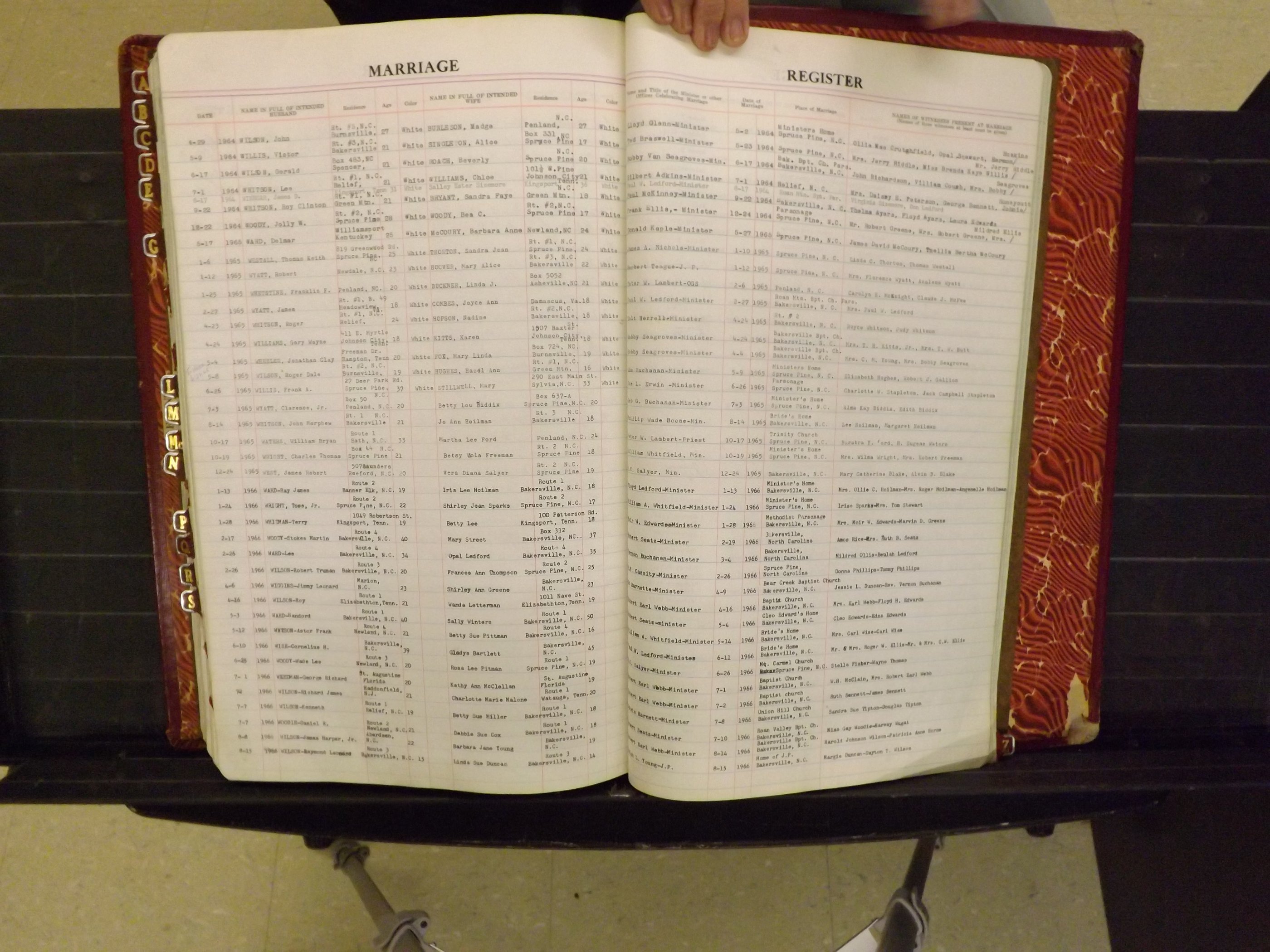 Mitchell Co, NC, Marriage Book 8, 1960-1979 (183).JPG