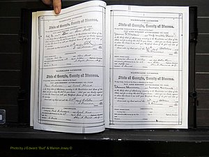 Monroe Co, GA, Marriages, Book E, 1884-1887 pg 002-003.JPG