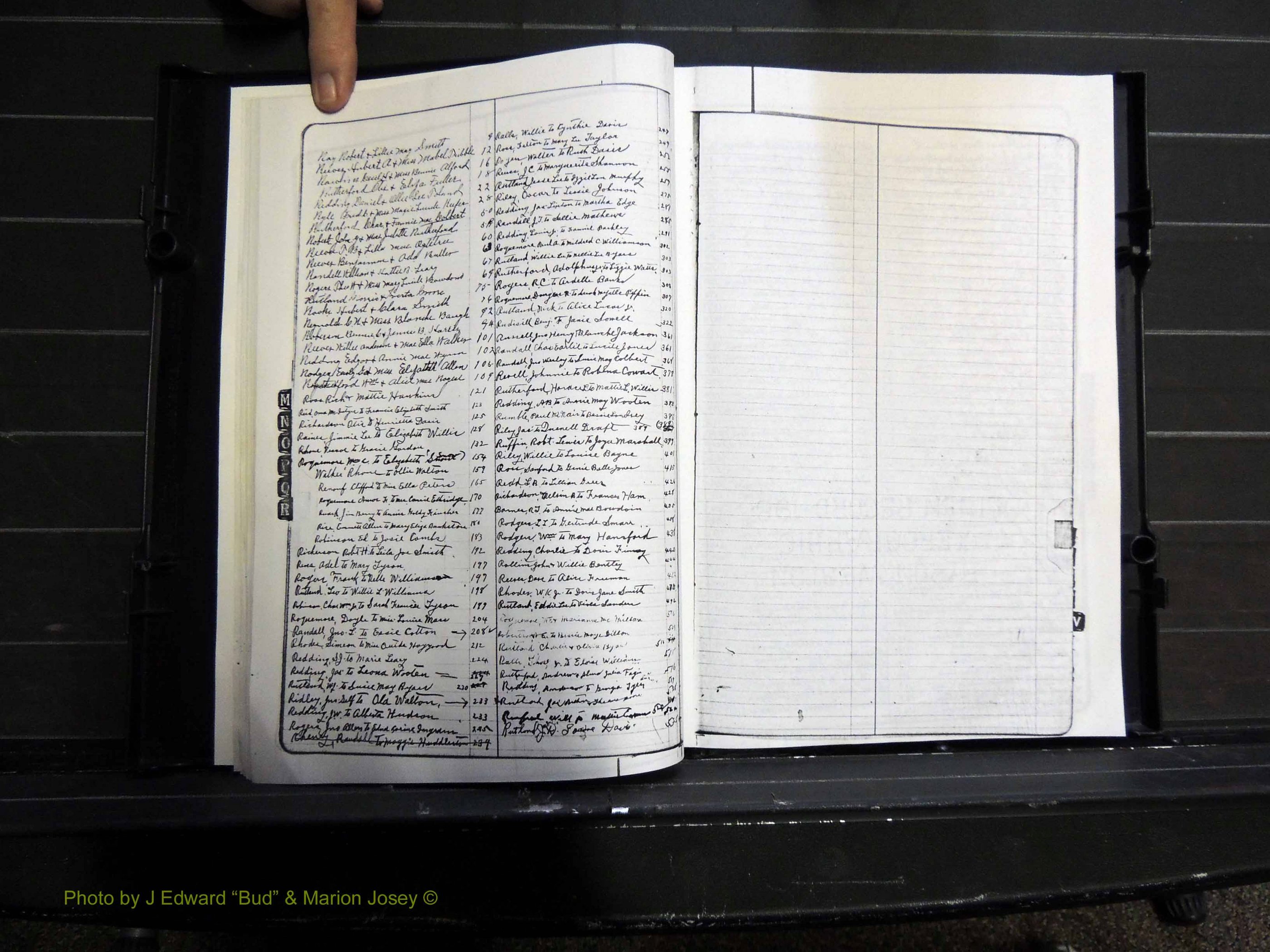 Monroe Co, GA, Marriages, Book J, 1929-1938 Index R.JPG