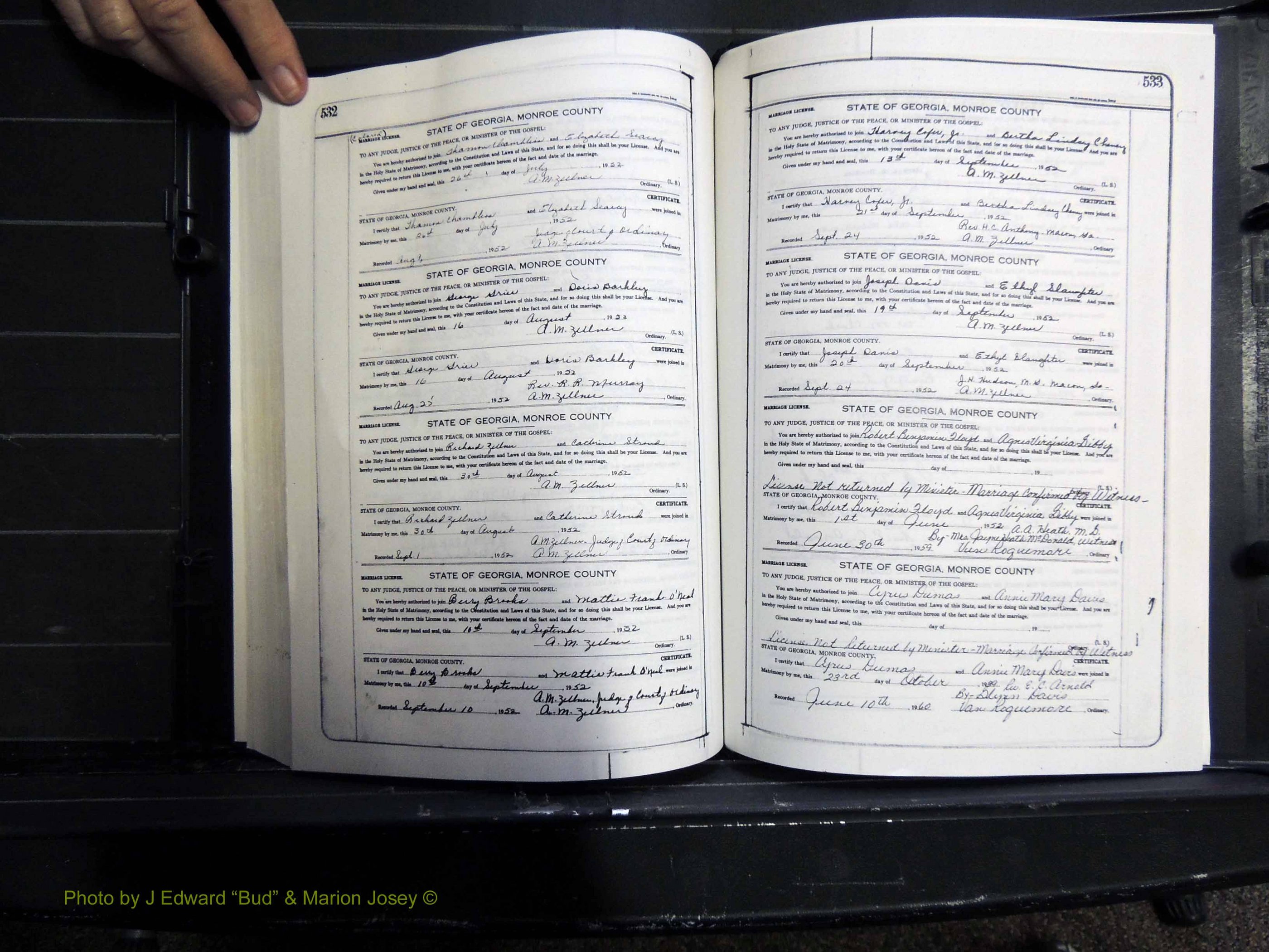 Monroe Co, GA, Marriages, Book J2, 1938-1952 pg 532-533.JPG