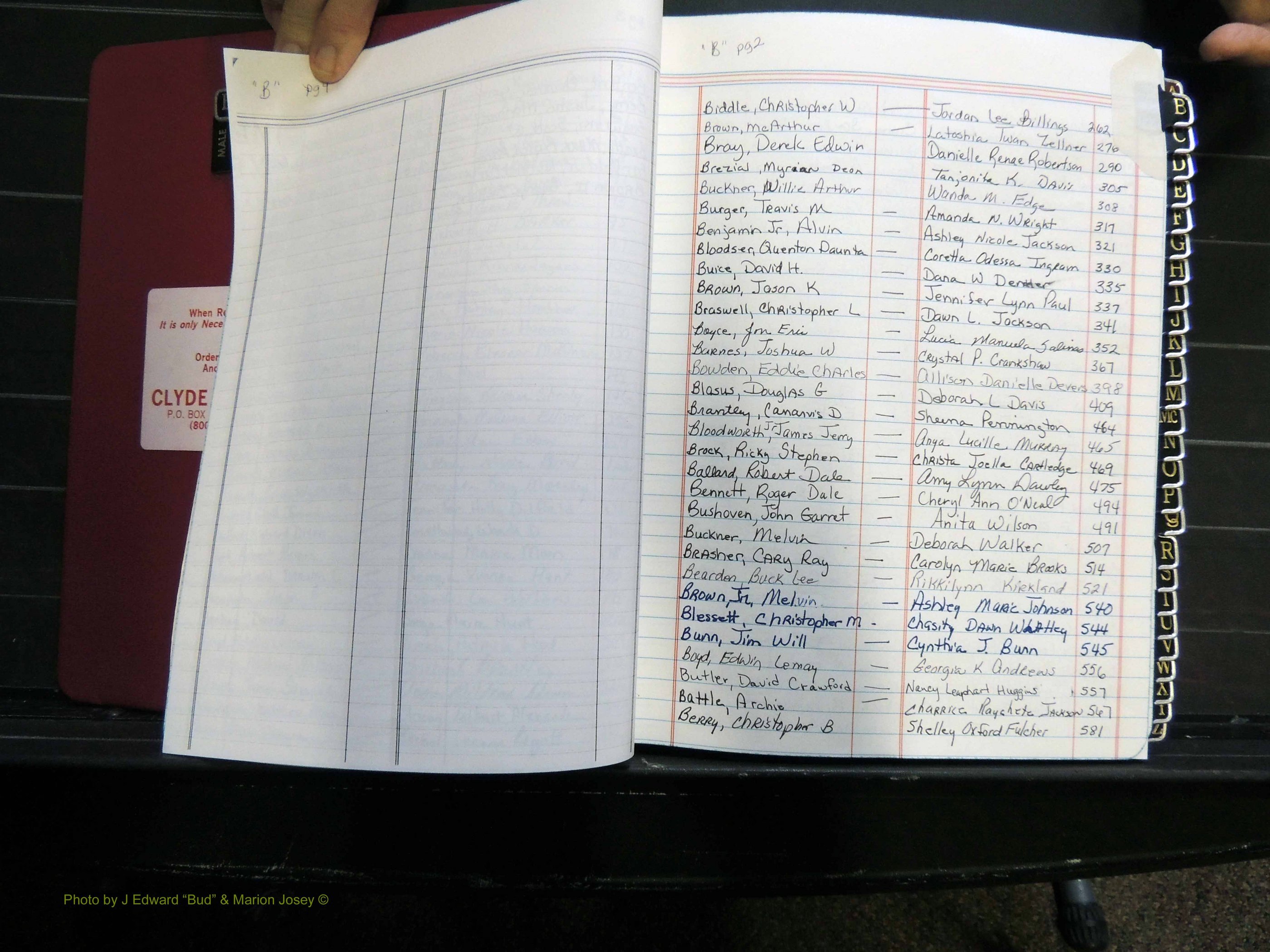 Monroe Co, GA, Marriages, Book, O, 2007-2012 Index B2.JPG