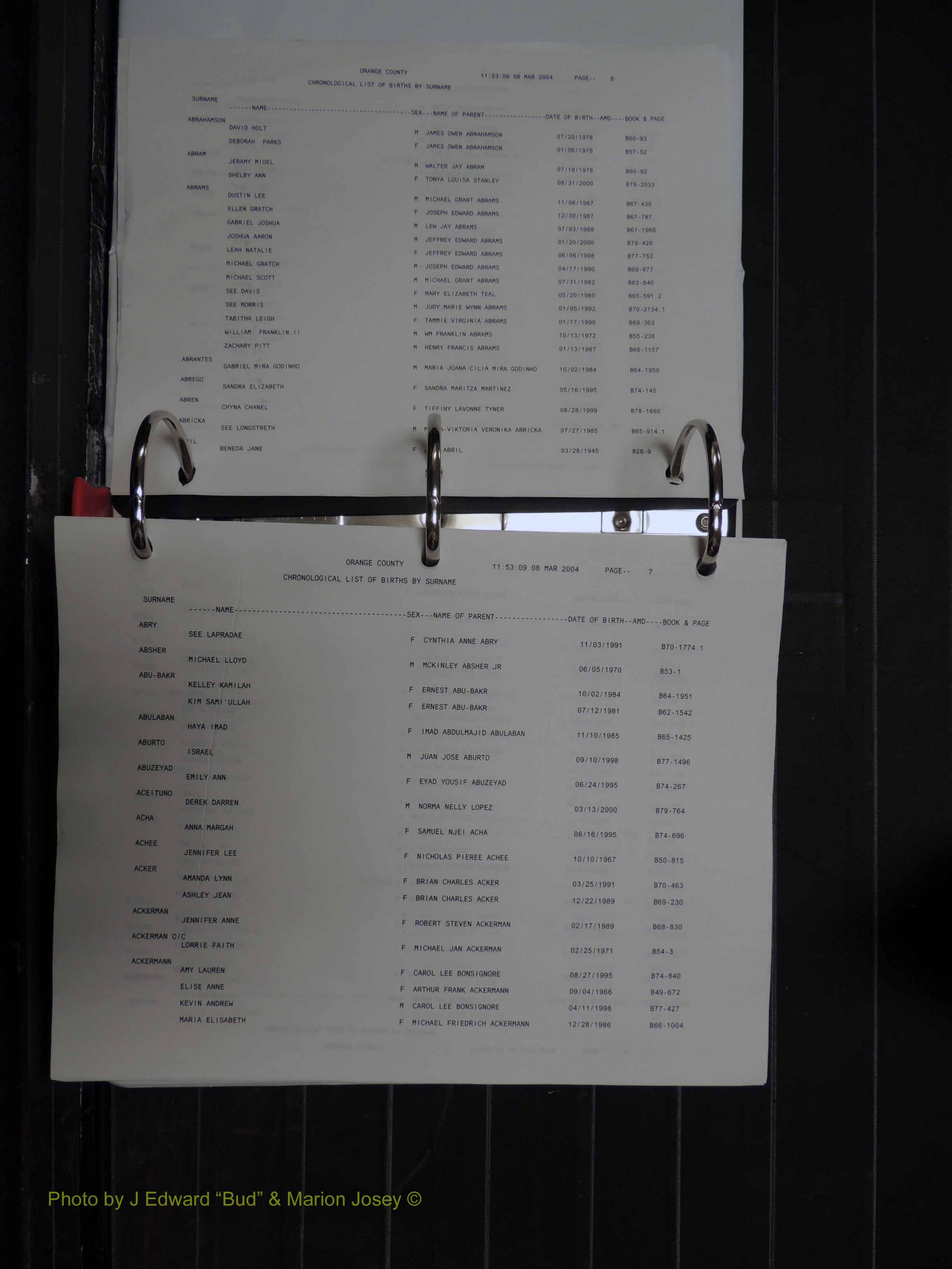 Orange Co, NC, Birth Index, A-D (103).JPG