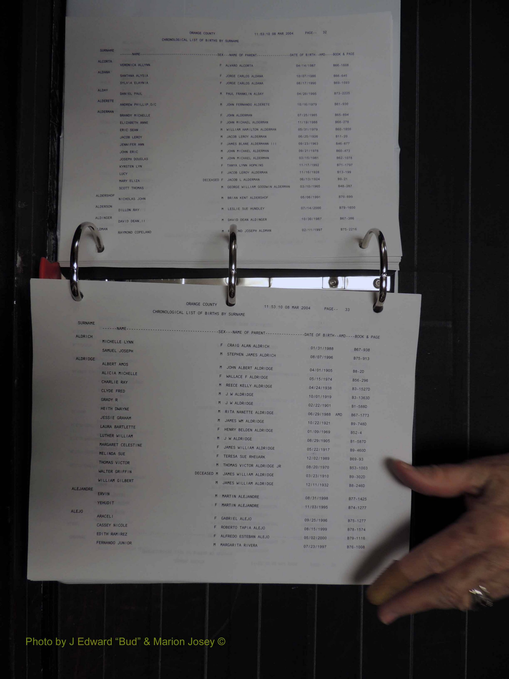 Orange Co, NC, Birth Index, A-D (116).JPG
