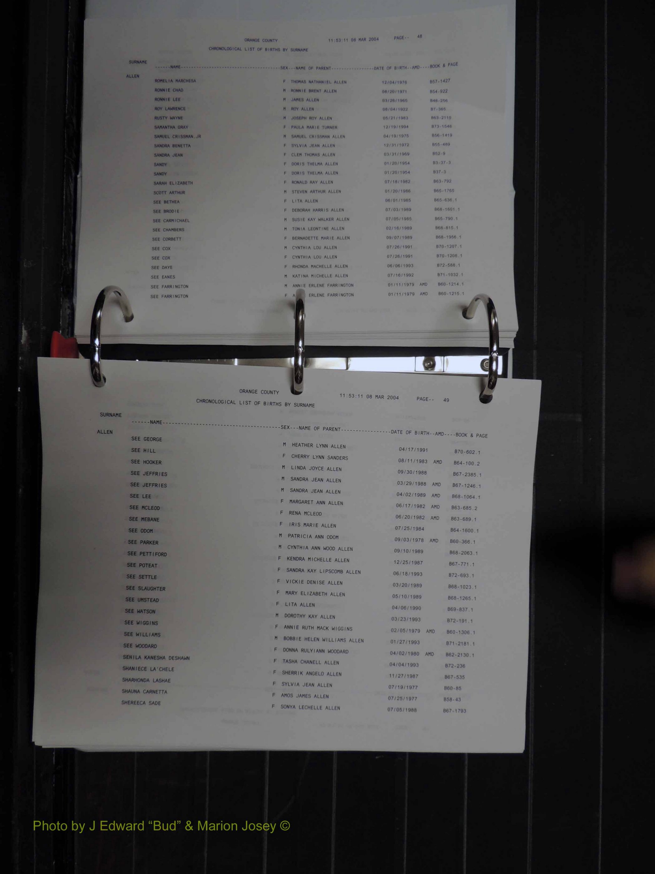 Orange Co, NC, Birth Index, A-D (124).JPG