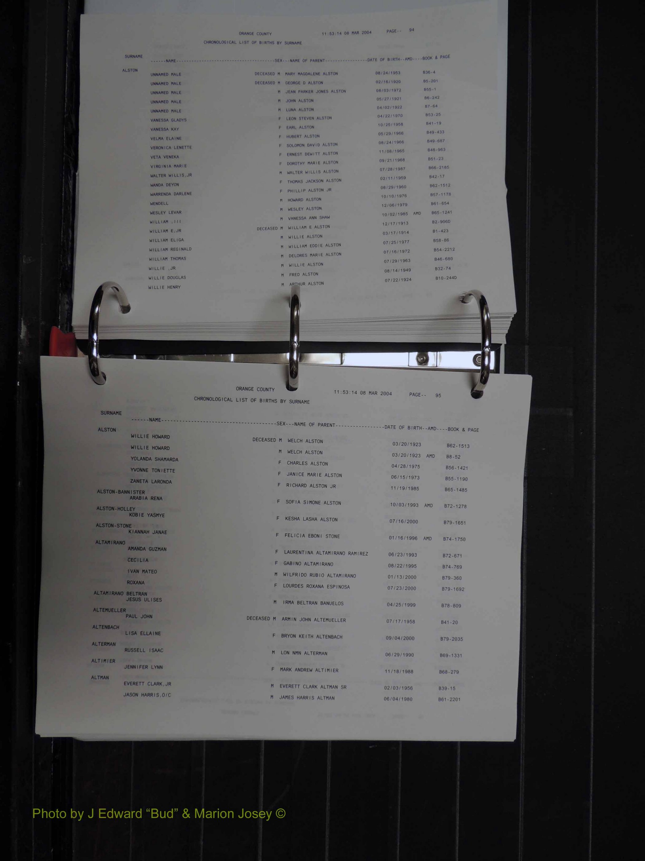 Orange Co, NC, Birth Index, A-D (147).JPG