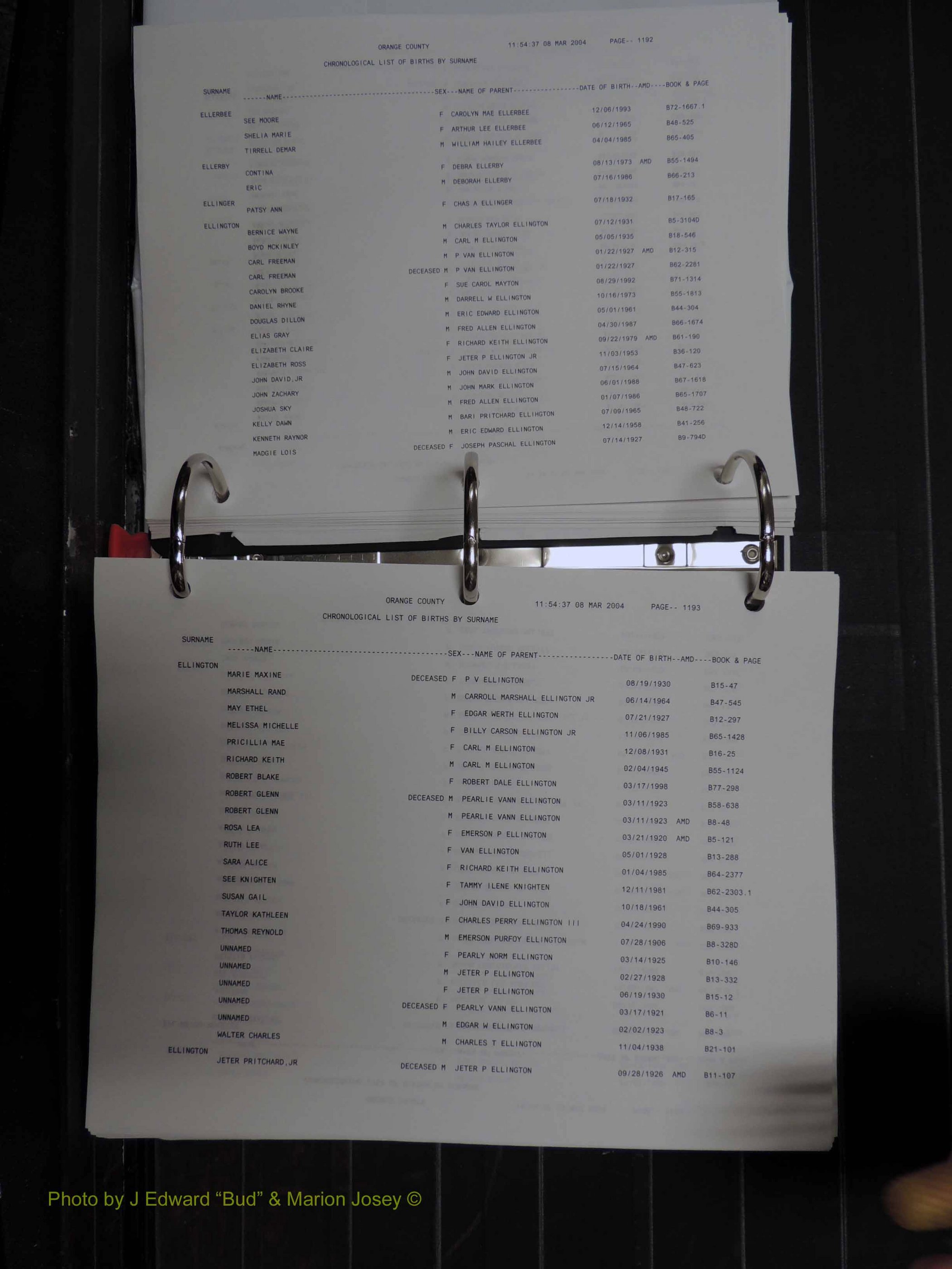 Orange Co, NC, Birth Index, D-M (127).JPG