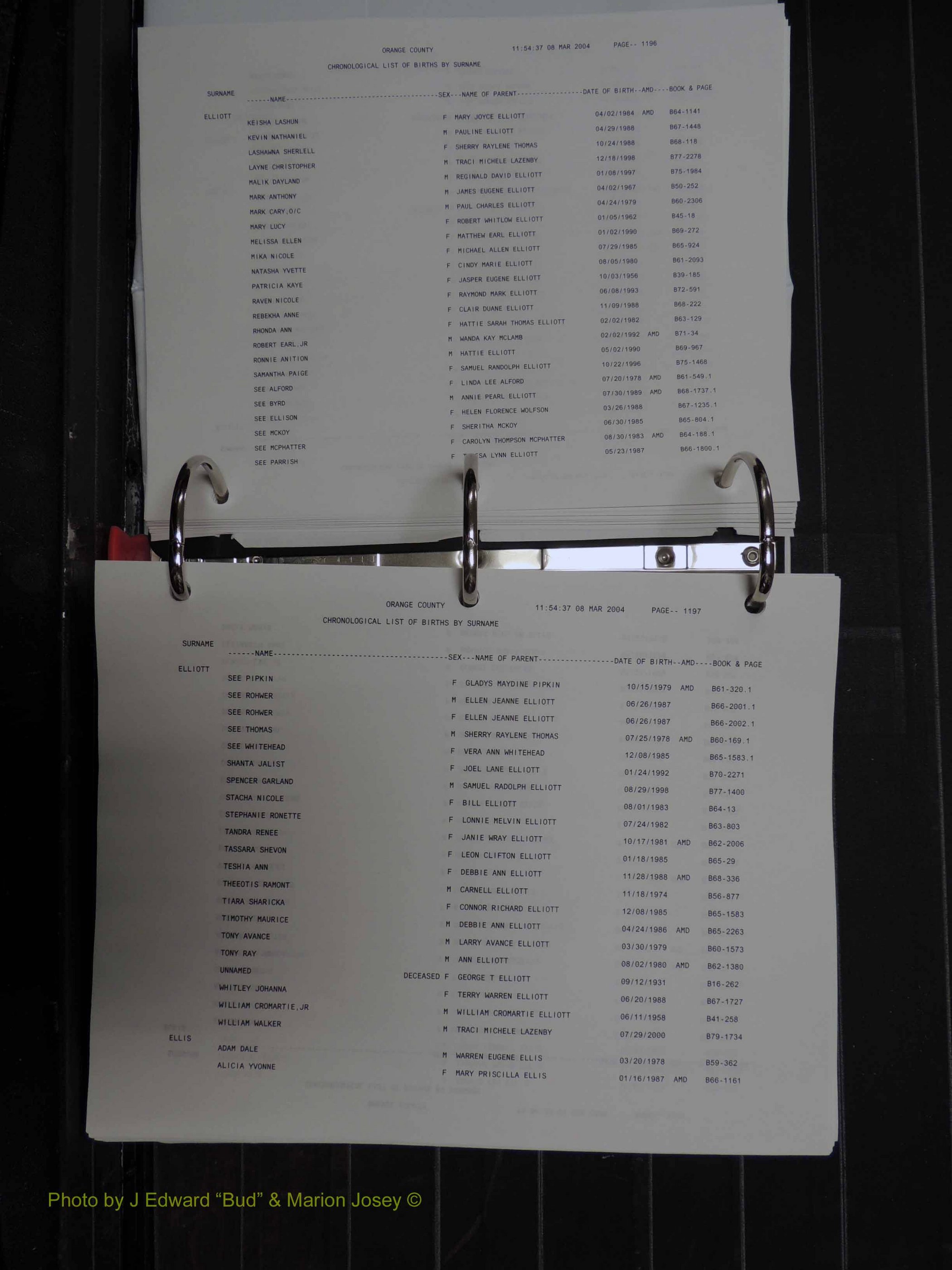 Orange Co, NC, Birth Index, D-M (129).JPG