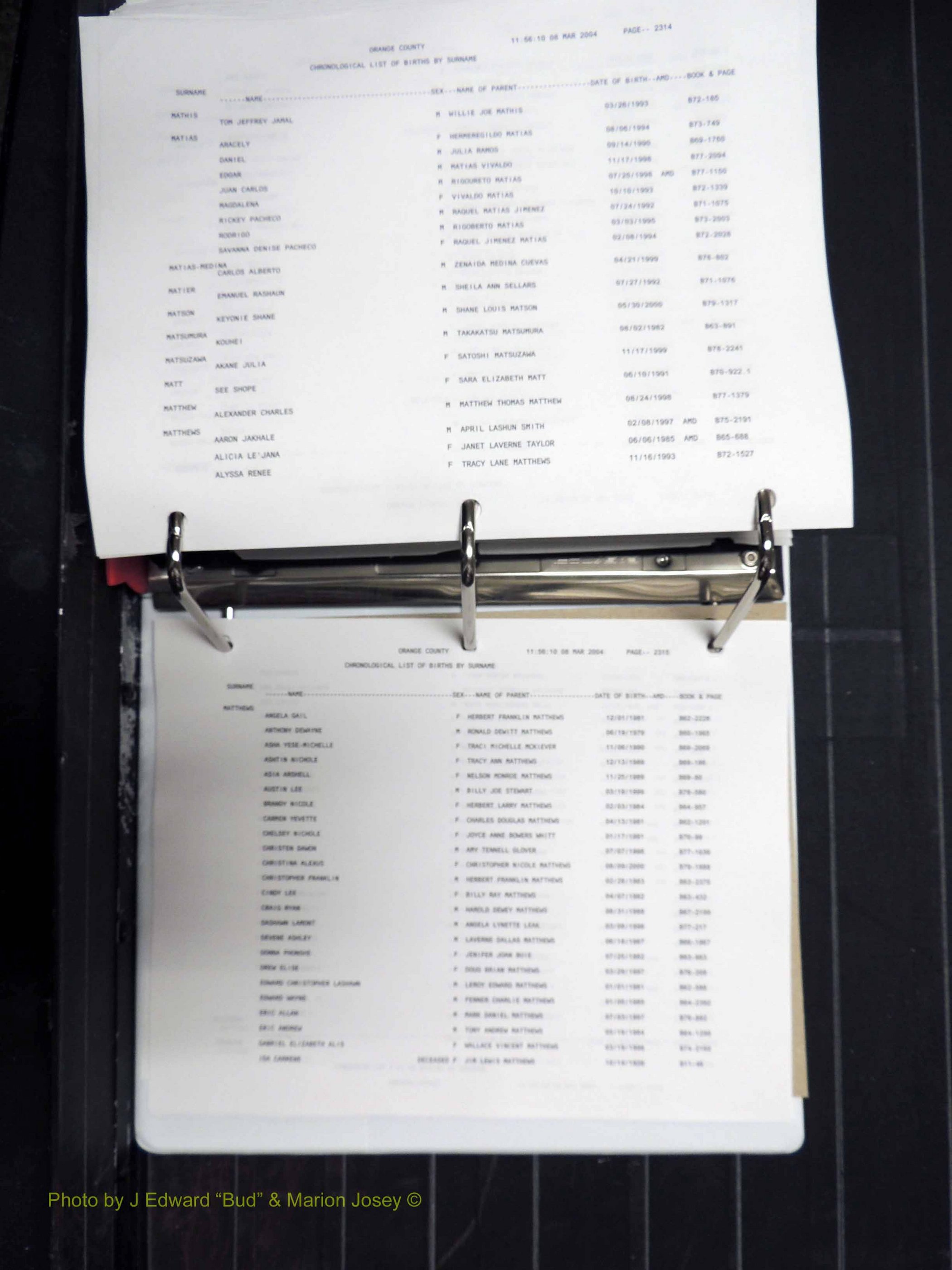 Orange Co, NC, Birth Index, D-M (694).JPG