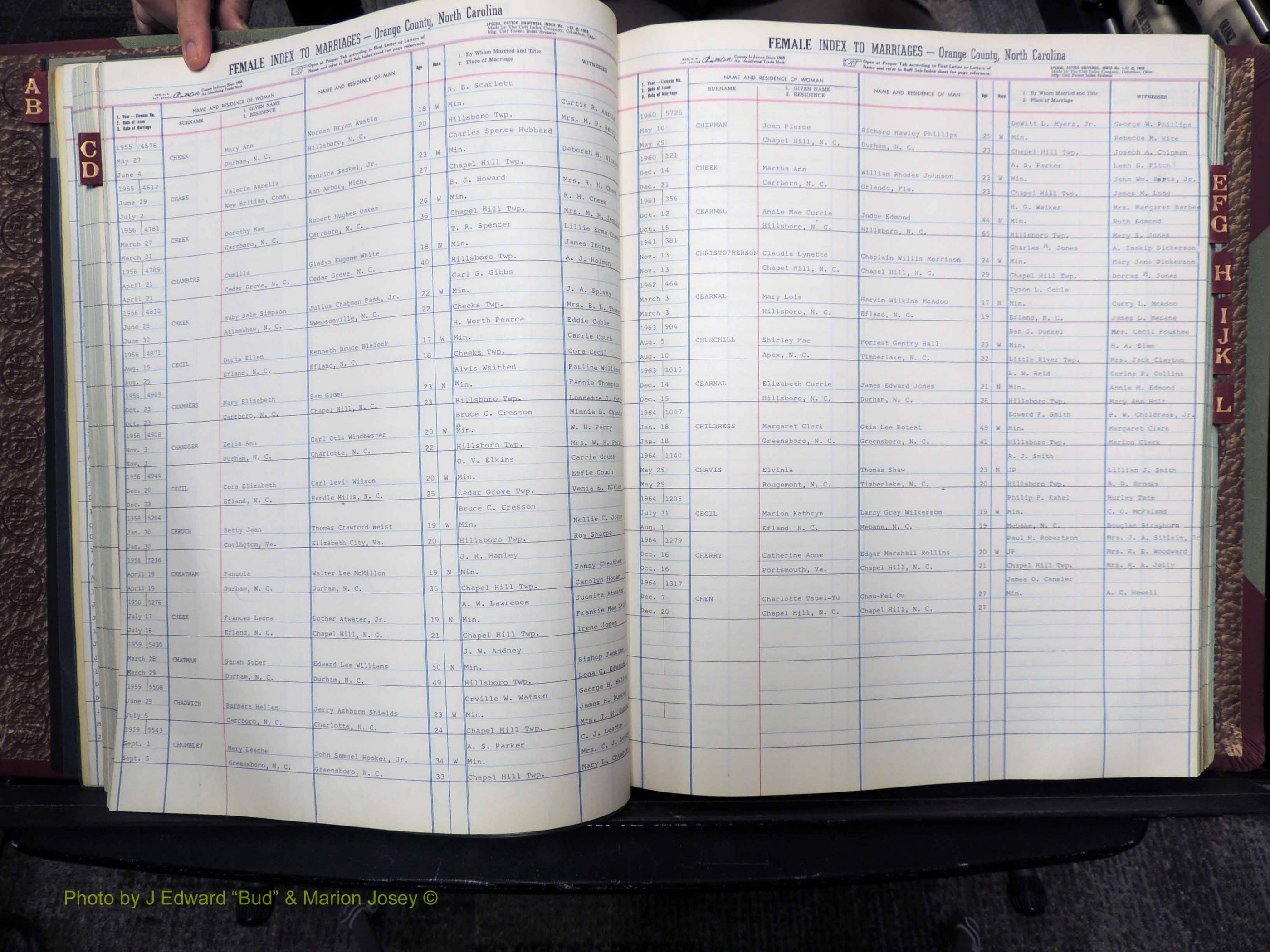 Orange Co, NC, Marriages, Female, A-L, 1911-1964 (148).JPG