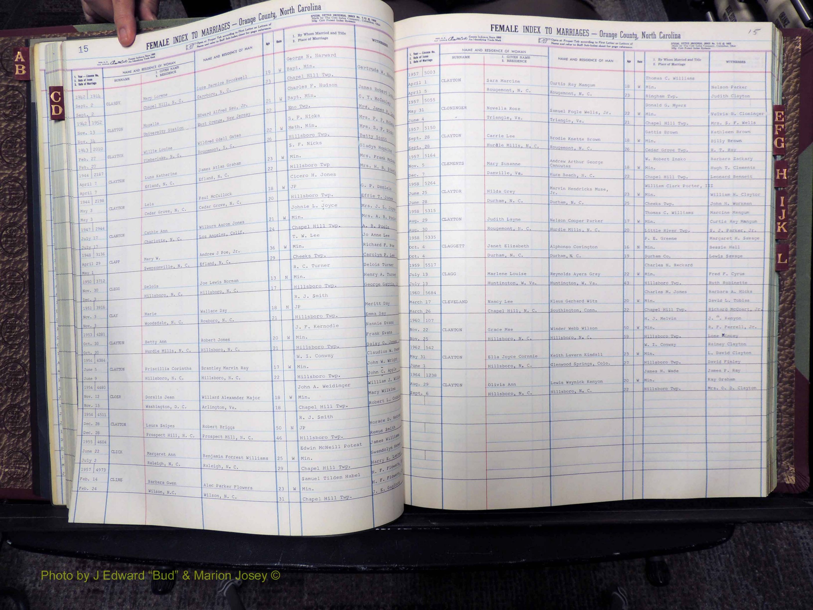 Orange Co, NC, Marriages, Female, A-L, 1911-1964 (150).JPG