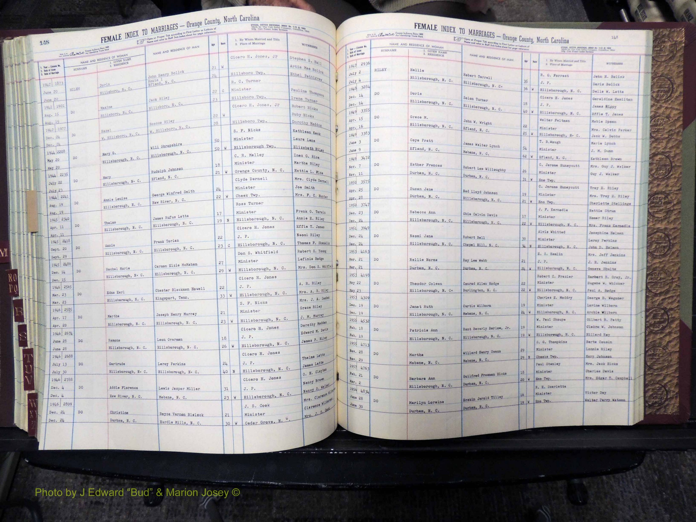 Orange Co, NC, Marriages, Female Index, M-Z, 1911-1964 (253).JPG