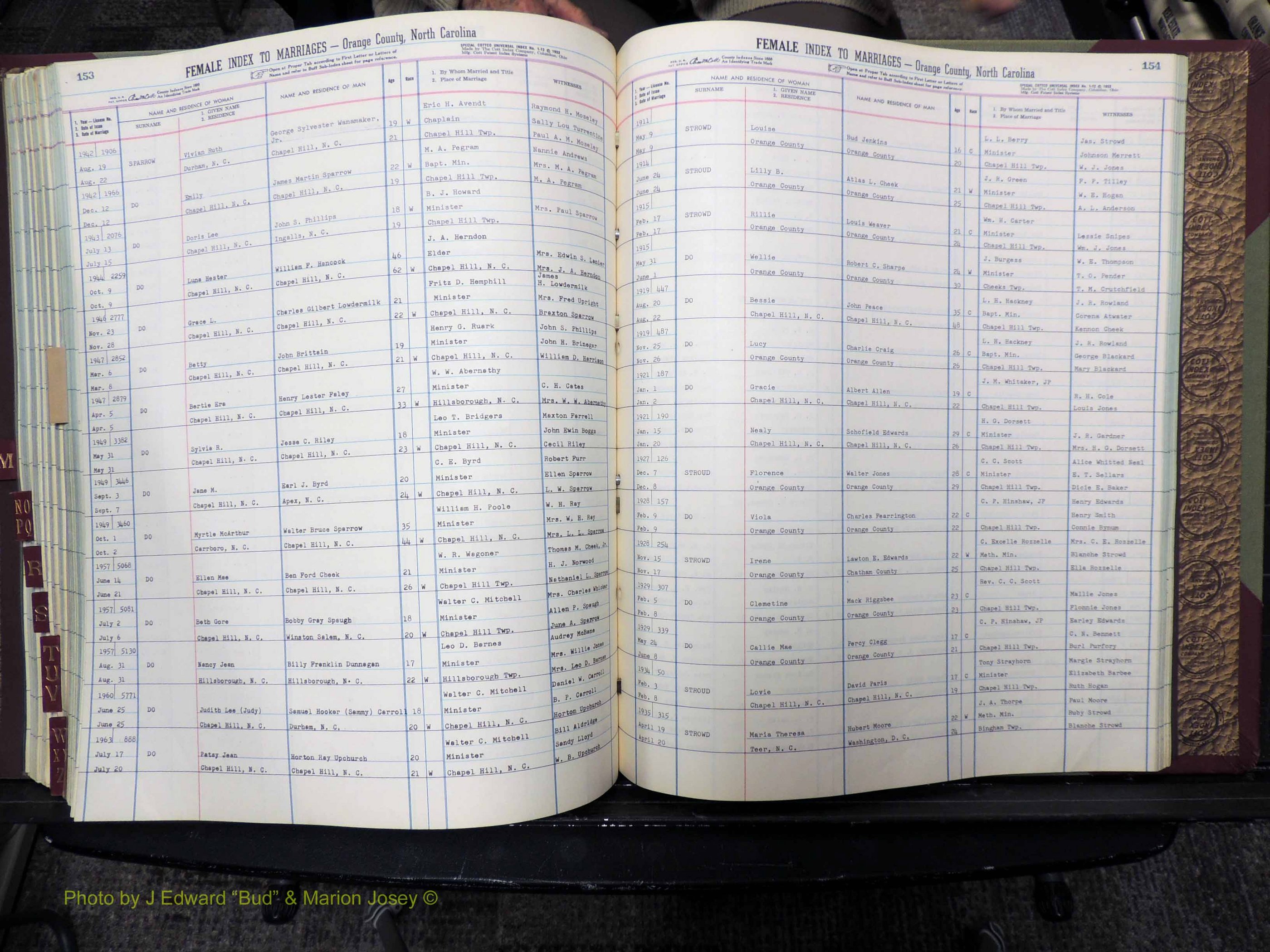 Orange Co, NC, Marriages, Female Index, M-Z, 1911-1964 (265).JPG