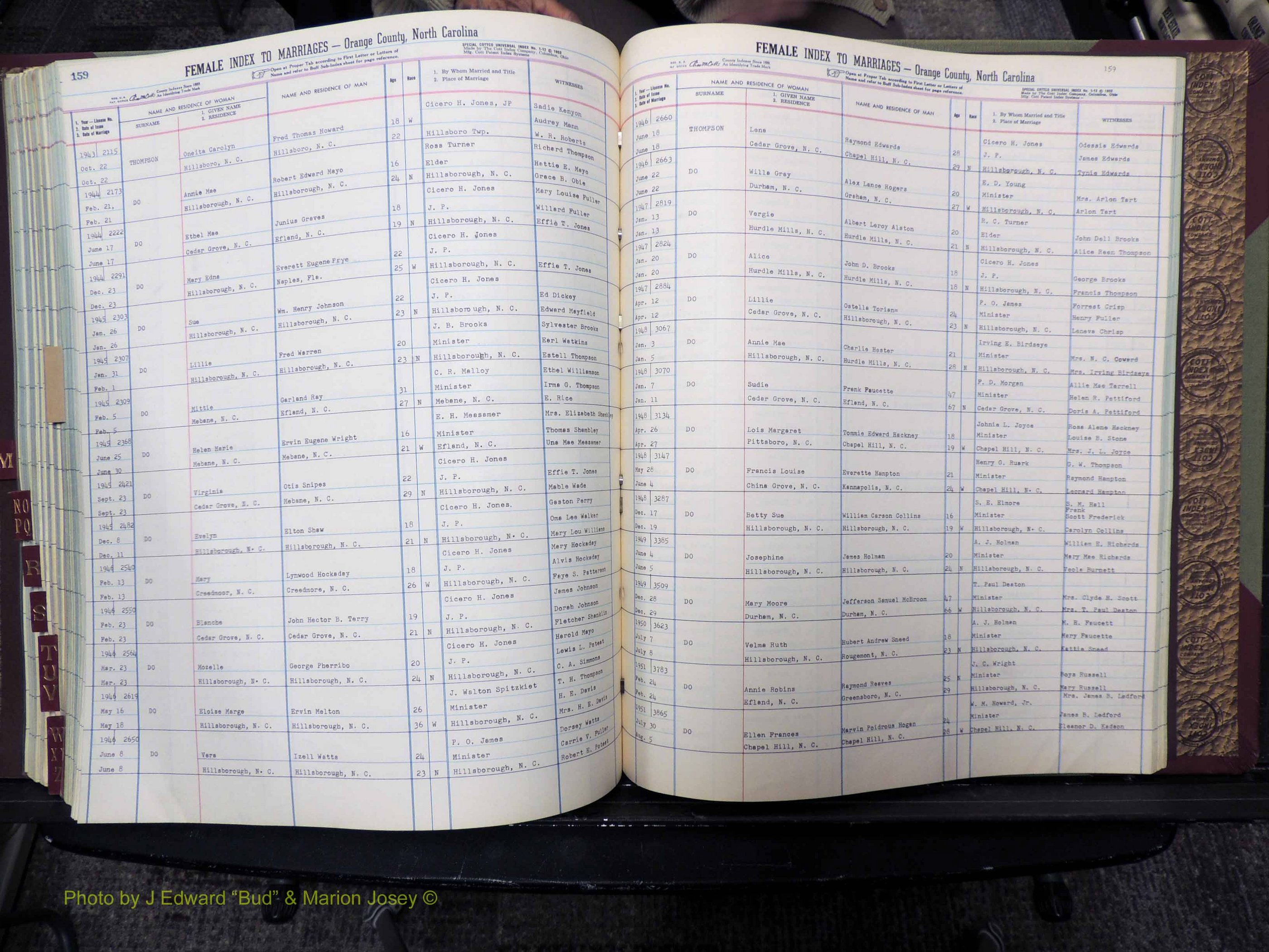 Orange Co, NC, Marriages, Female Index, M-Z, 1911-1964 (277).JPG