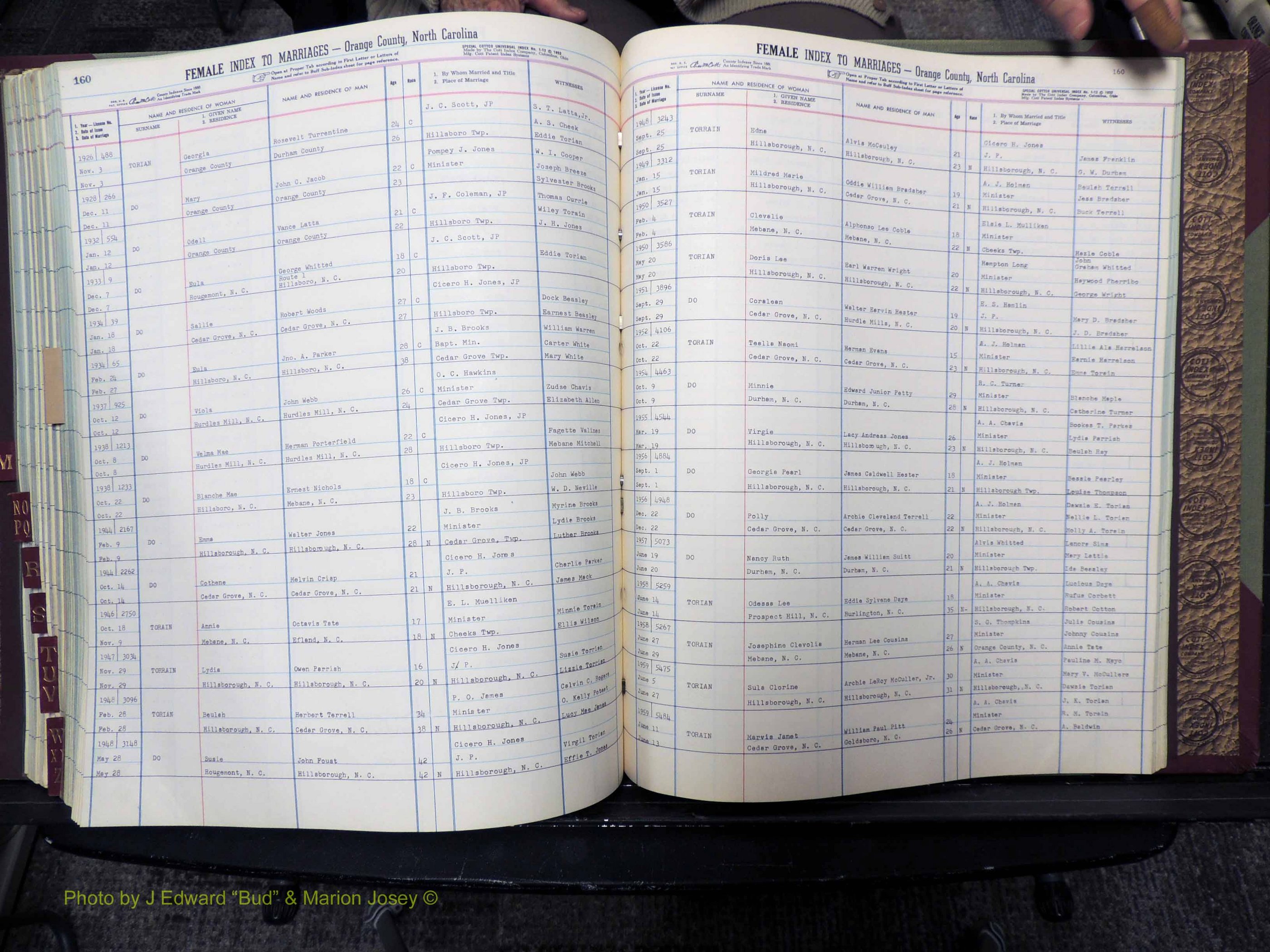 Orange Co, NC, Marriages, Female Index, M-Z, 1911-1964 (280).JPG
