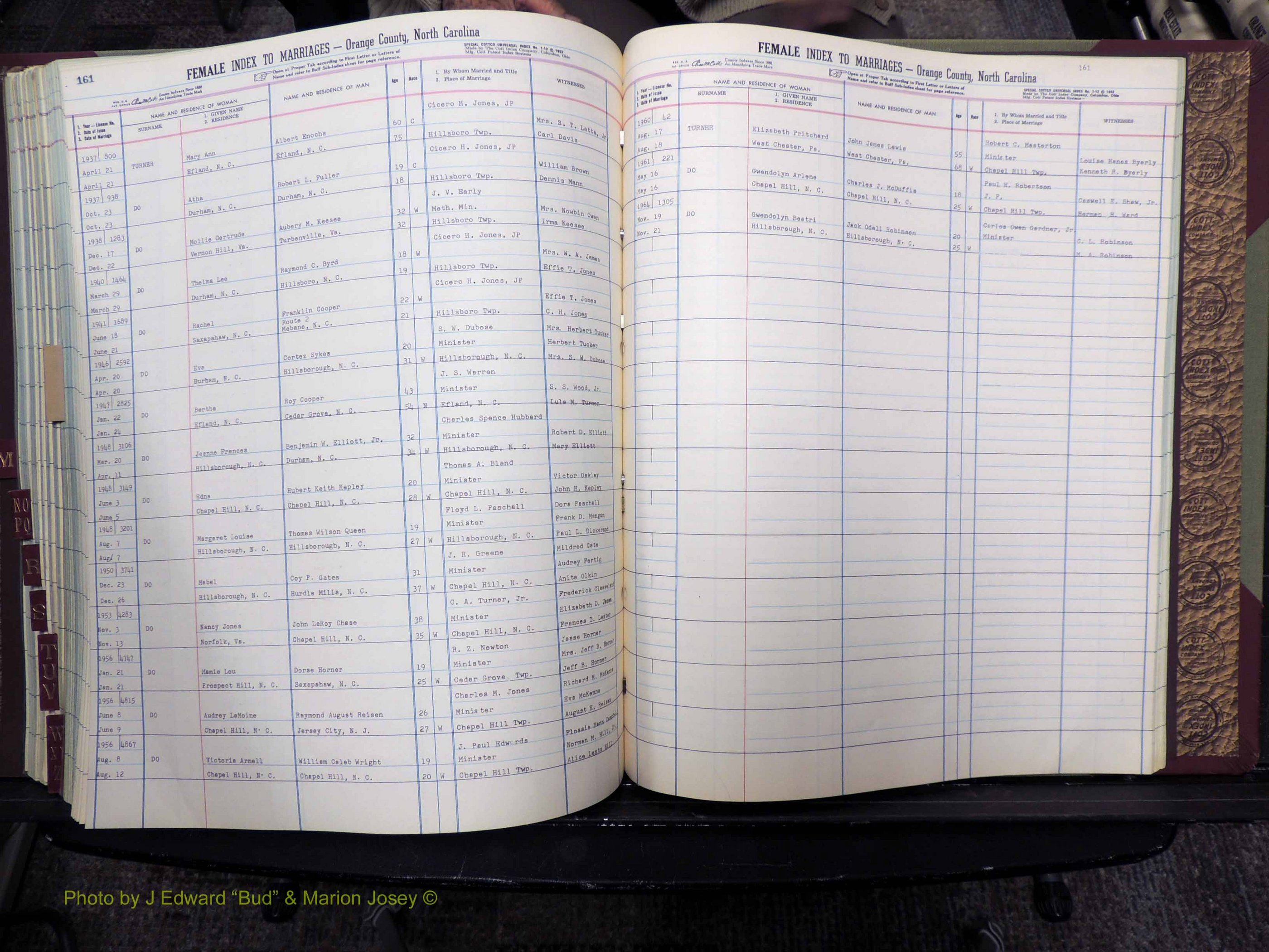 Orange Co, NC, Marriages, Female Index, M-Z, 1911-1964 (282).JPG