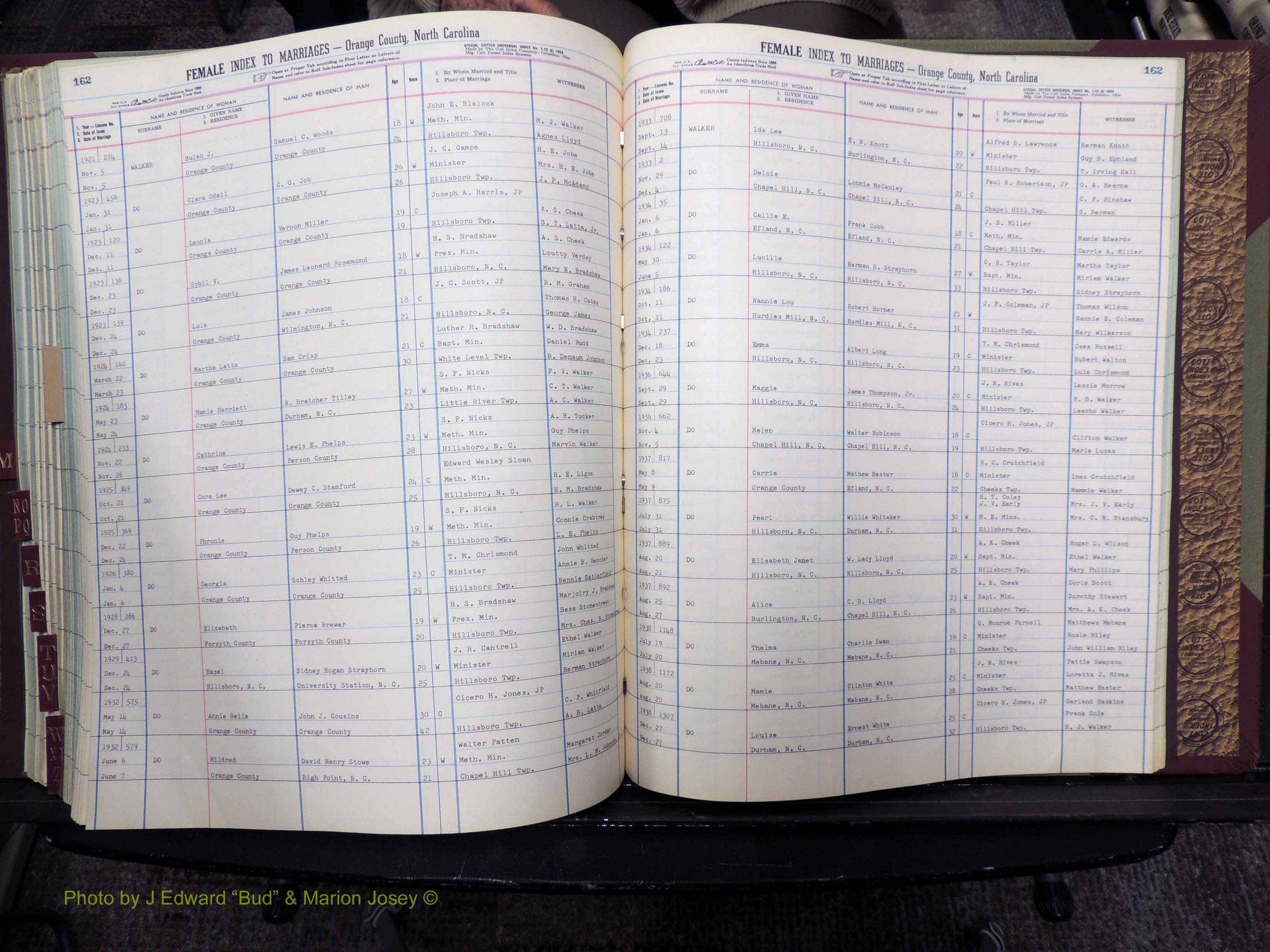 Orange Co, NC, Marriages, Female Index, M-Z, 1911-1964 (284).JPG