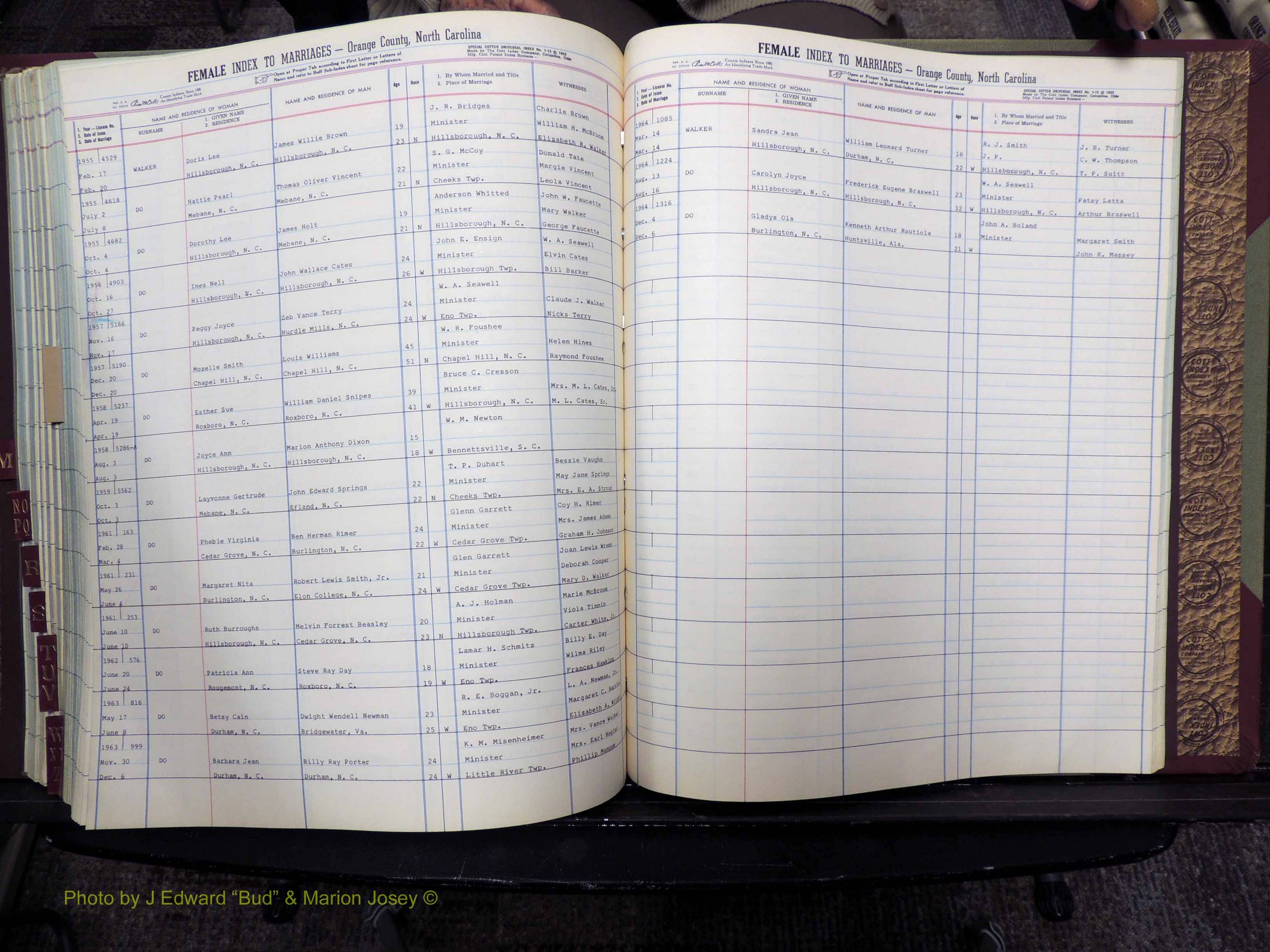 Orange Co, NC, Marriages, Female Index, M-Z, 1911-1964 (286).JPG