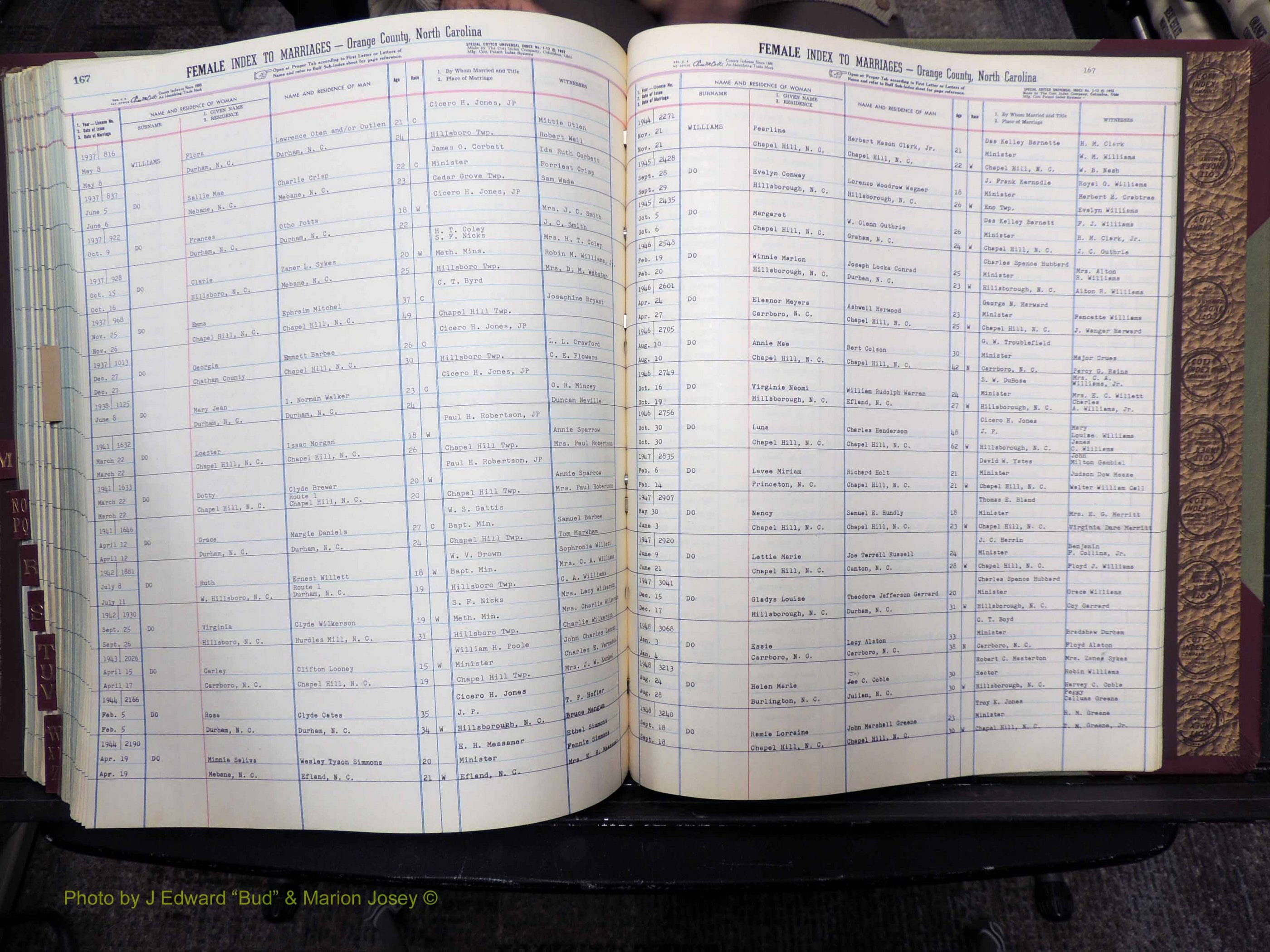Orange Co, NC, Marriages, Female Index, M-Z, 1911-1964 (294).JPG