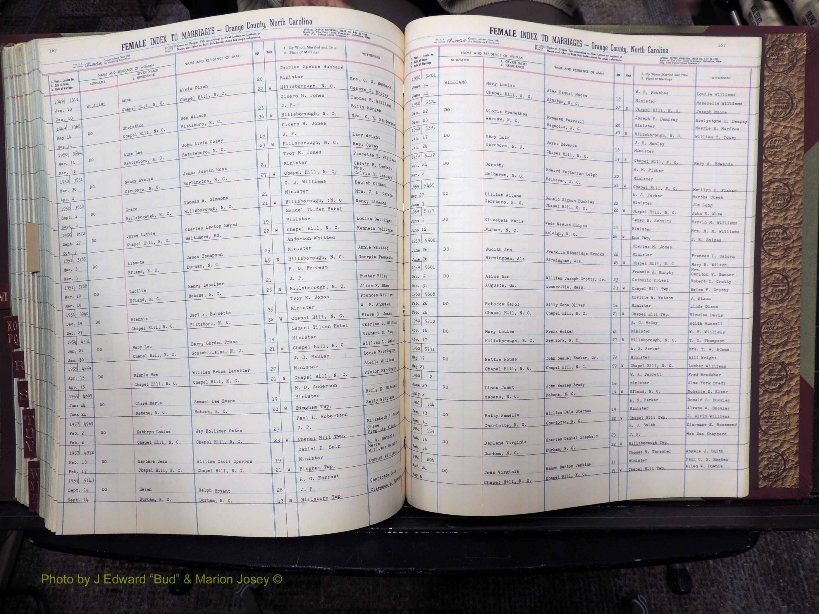 Orange Co, NC, Marriages, Female Index, M-Z, 1911-1964 (295).JPG